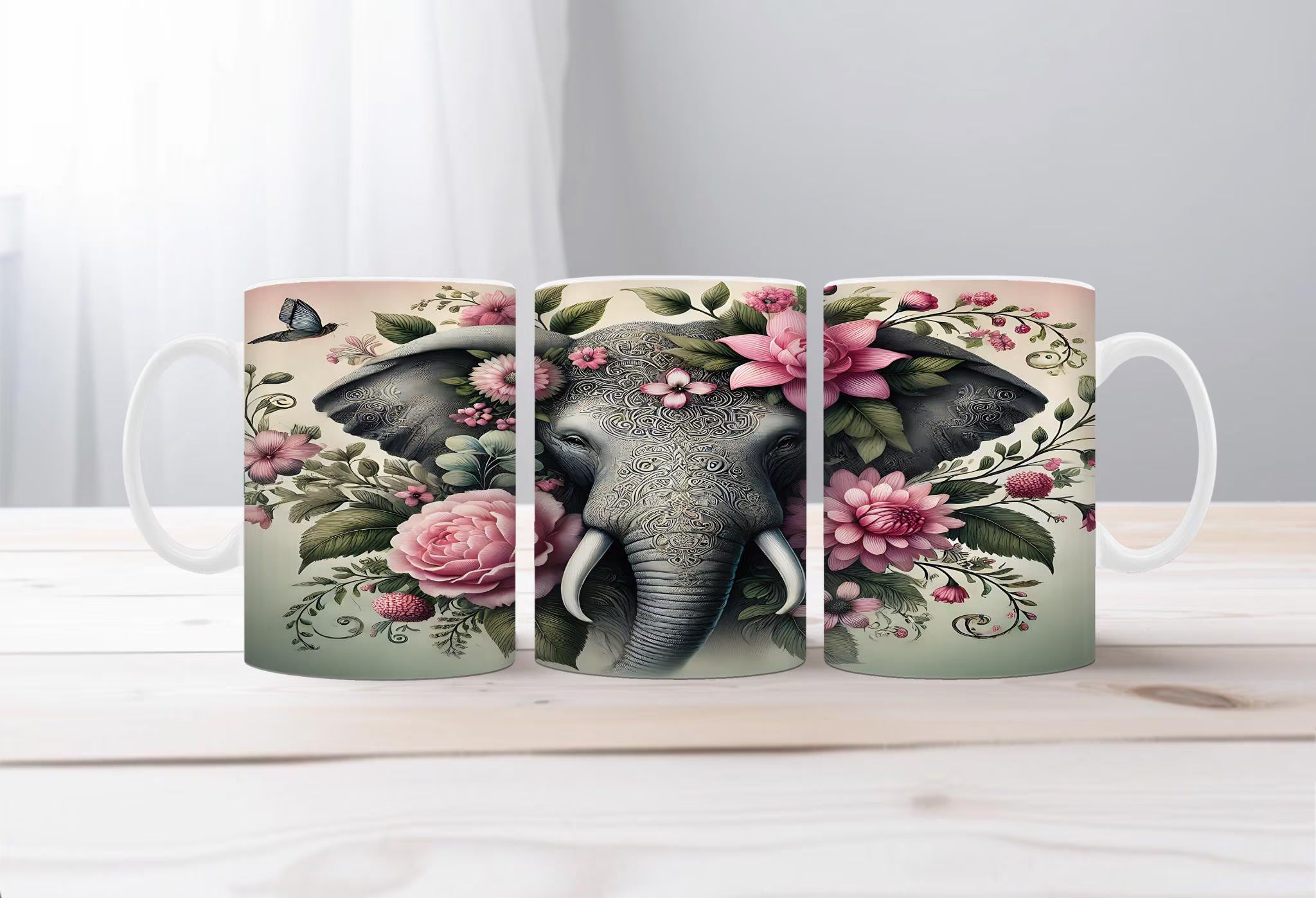 Elephant Image Coffee Mugs. Multiple images to choose from with personalization options.
