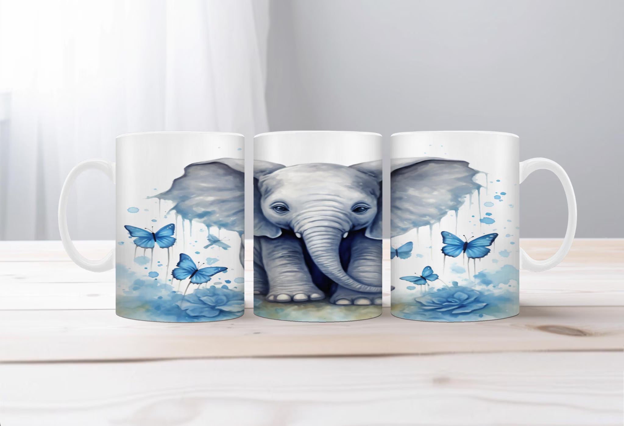 Elephant Image Coffee Mugs. Multiple images to choose from with personalization options.