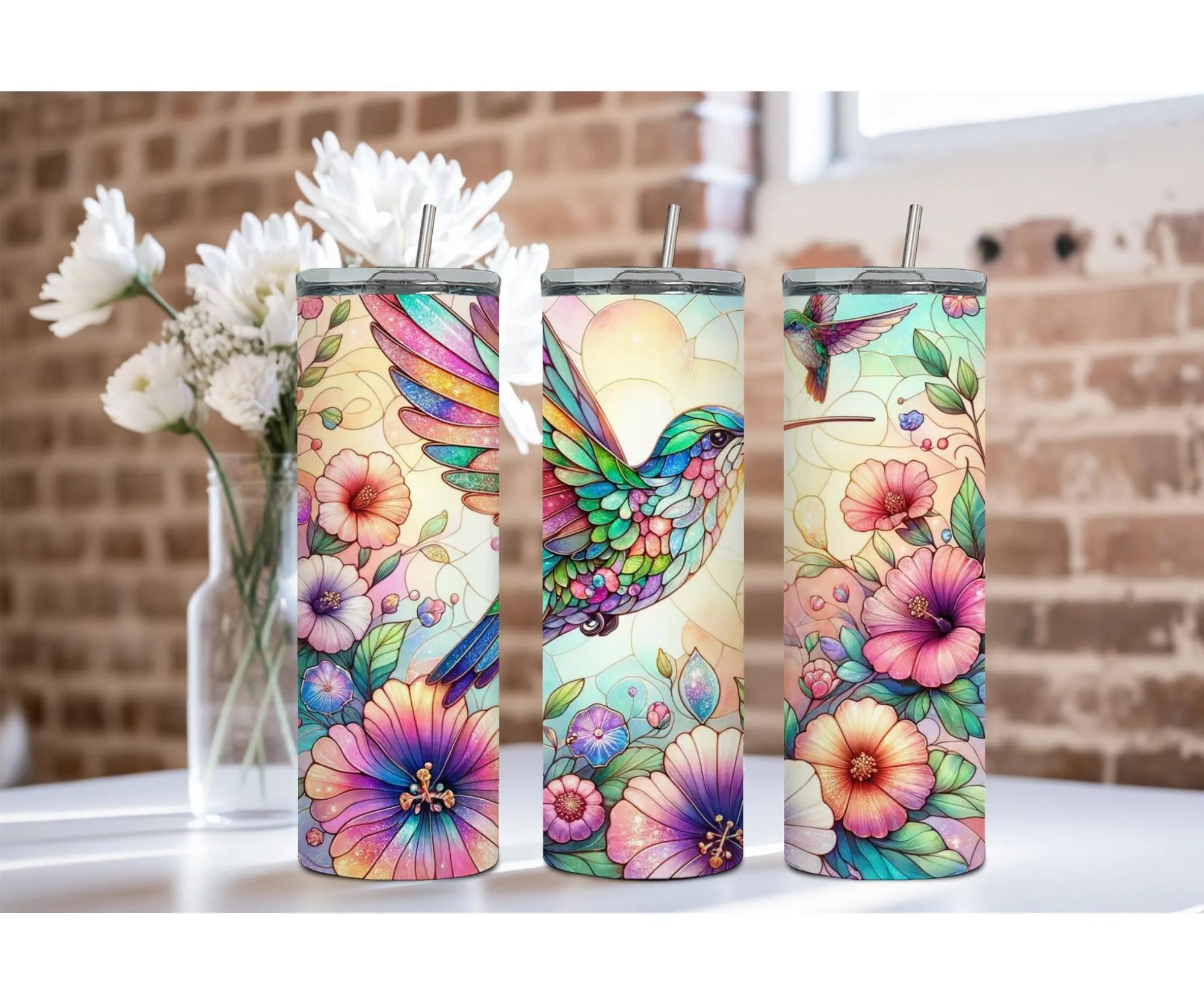 Hummingbird Stainless Steel Tumblers. Let your drinks bloom with beauty. 🌺✨ Multiple Sizes and Images Available