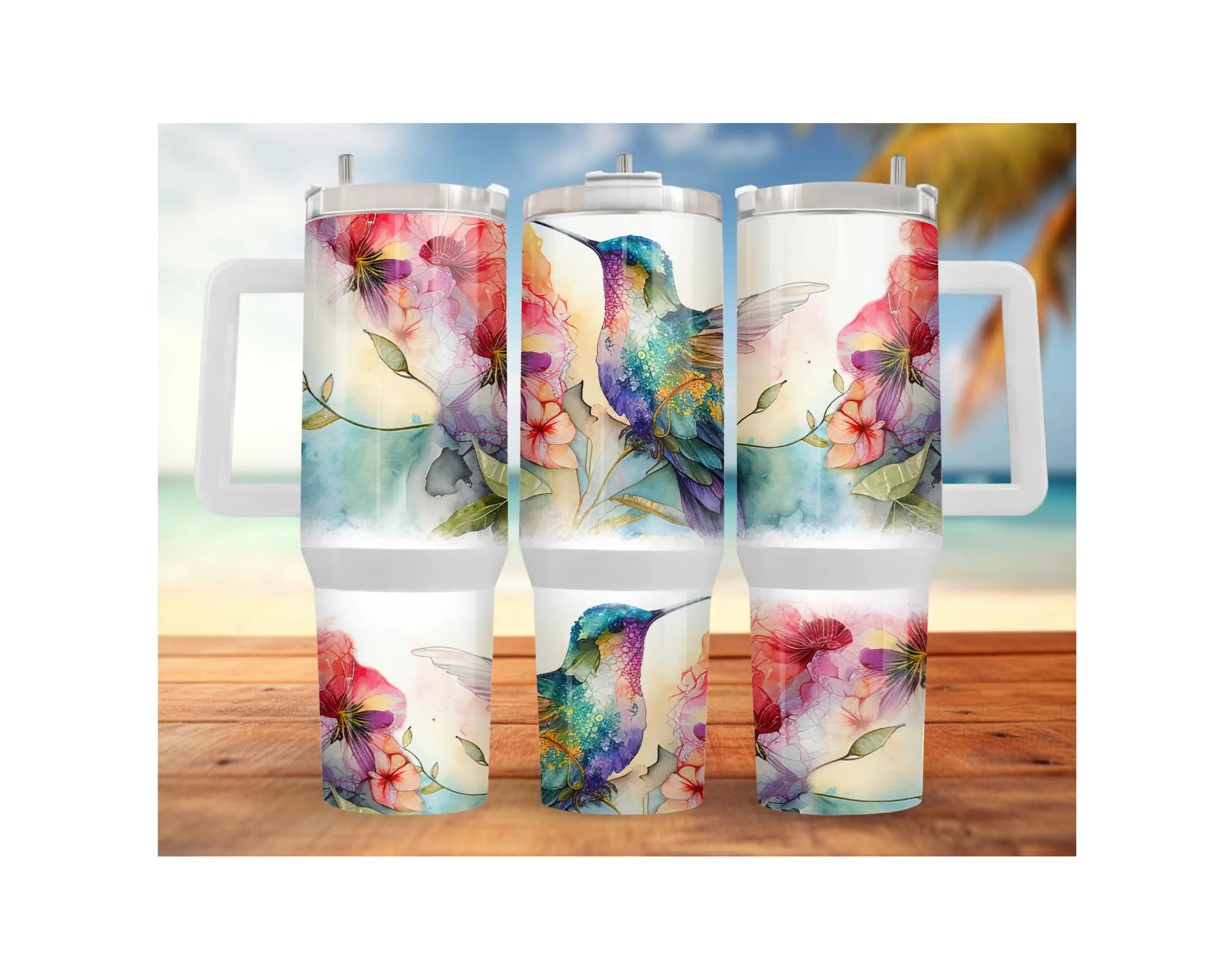 Hummingbird Stainless Steel Tumblers. Let your drinks bloom with beauty. 🌺✨ Multiple Sizes and Images Available