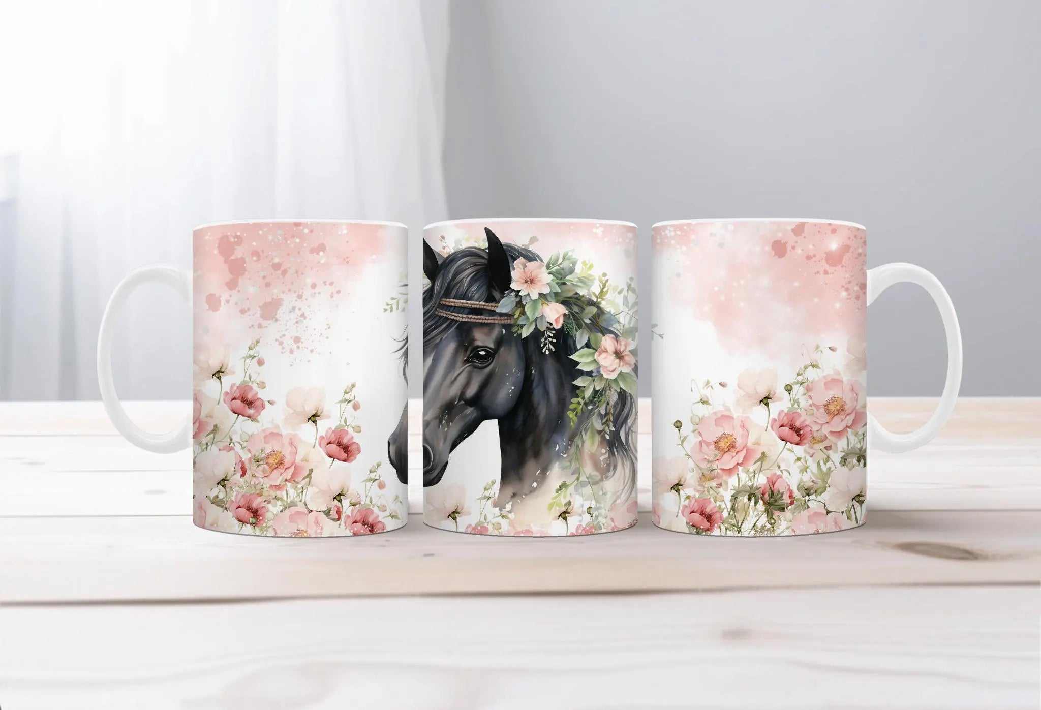 Horse Image Coffee Mugs Grace in Motion