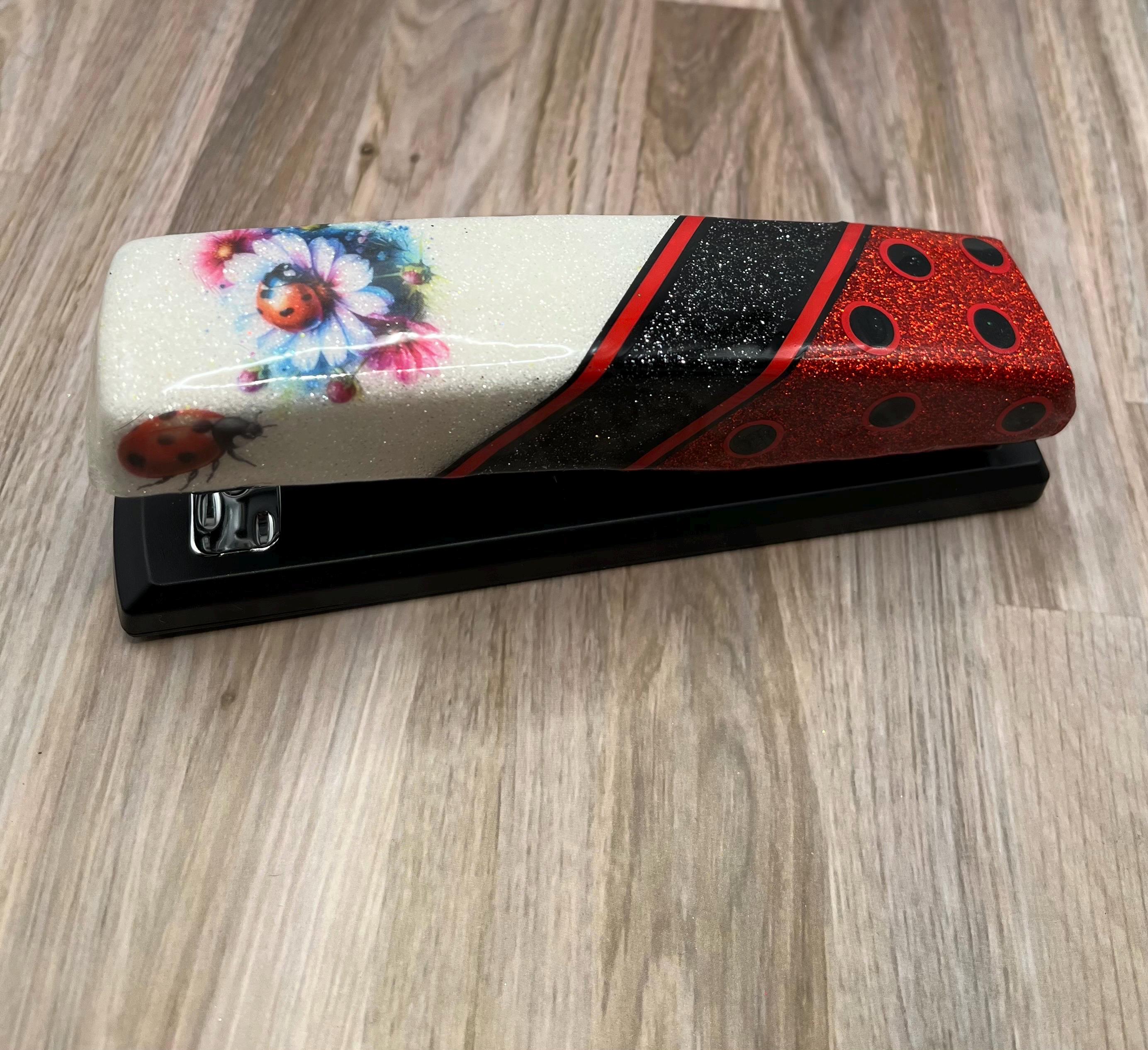 Cute Lady bug Glitter Desk Set