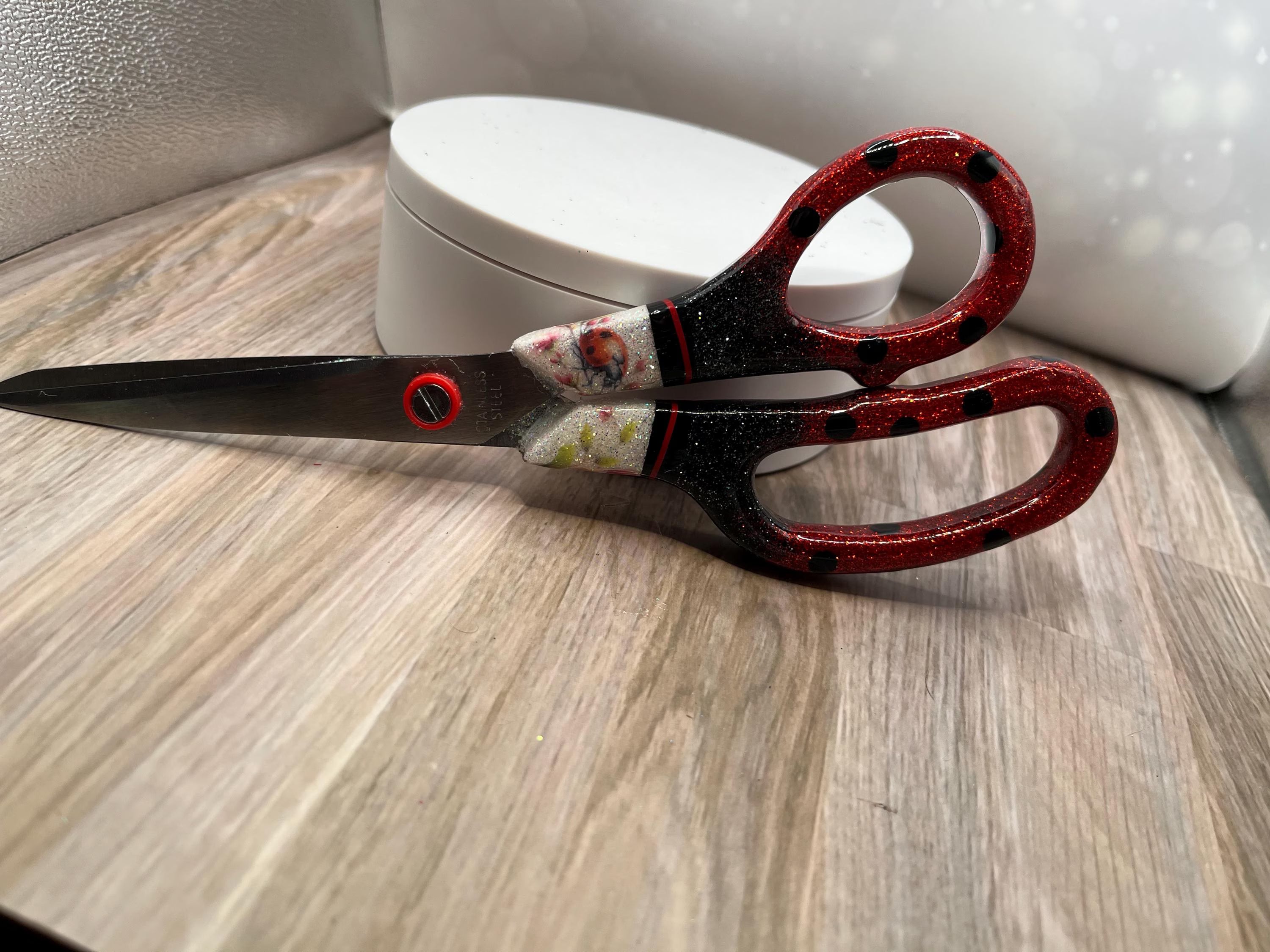 Cute Lady bug Glitter Desk Set