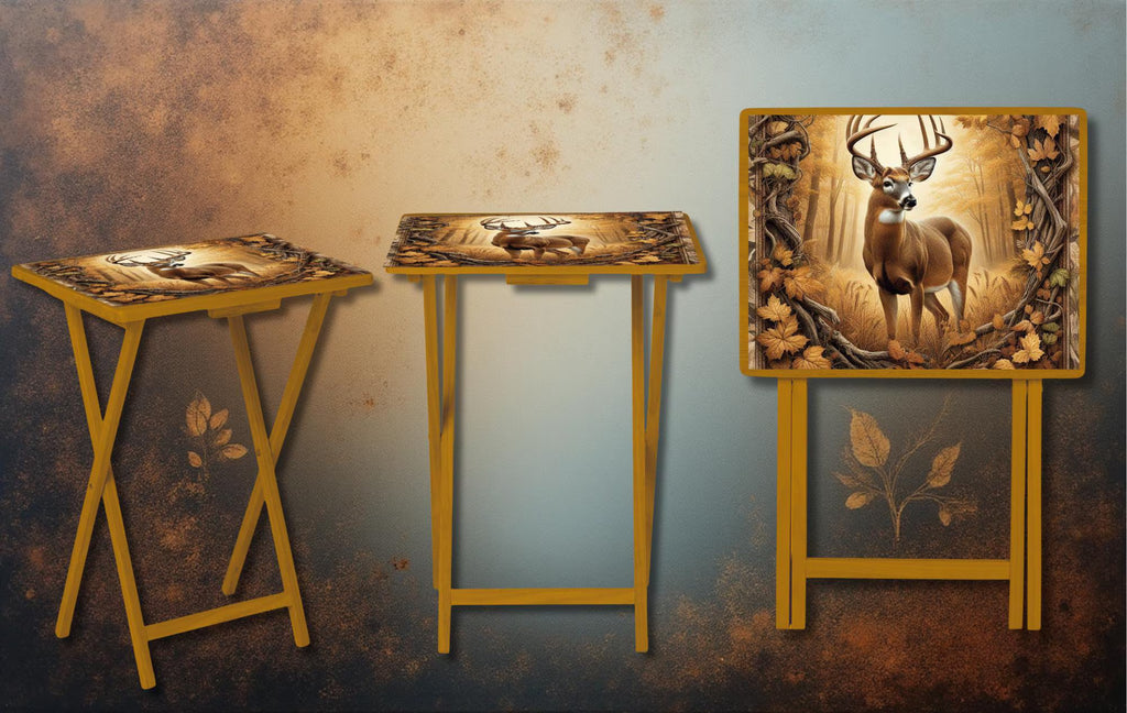 Wildlife, Hunting/ Fishing Foldable Wooden TV Tray or Bed tray/lap Desk, 2 Sizes and Multiple Images Available.