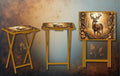 Wildlife, Hunting/ Fishing Foldable Wooden TV Tray or Bed tray/lap Desk, 2 Sizes and Multiple Images Available.