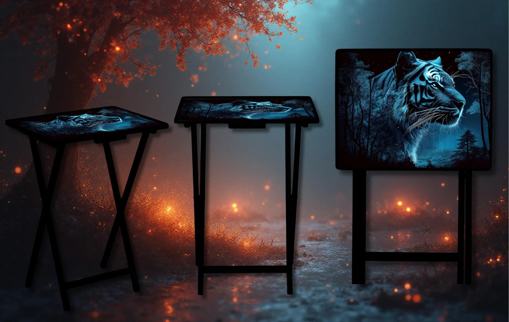 Large Cats Foldable Wooden TV Tray or Bed tray/lap Desk, 2 Sizes and Multiple Images Available.