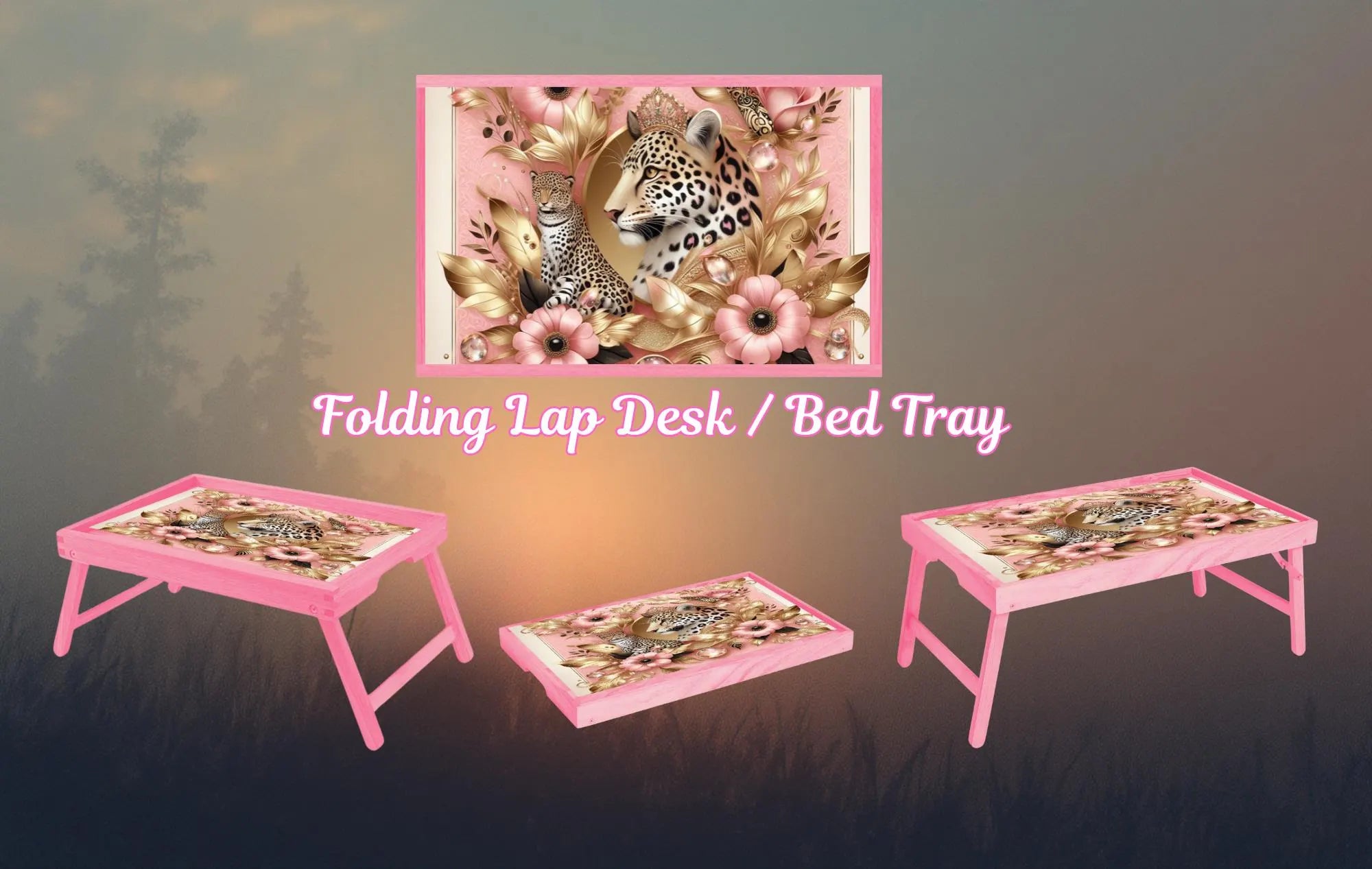 Large Cats Foldable Wooden TV Tray or Bed tray/lap Desk, 2 Sizes and Multiple Images Available.
