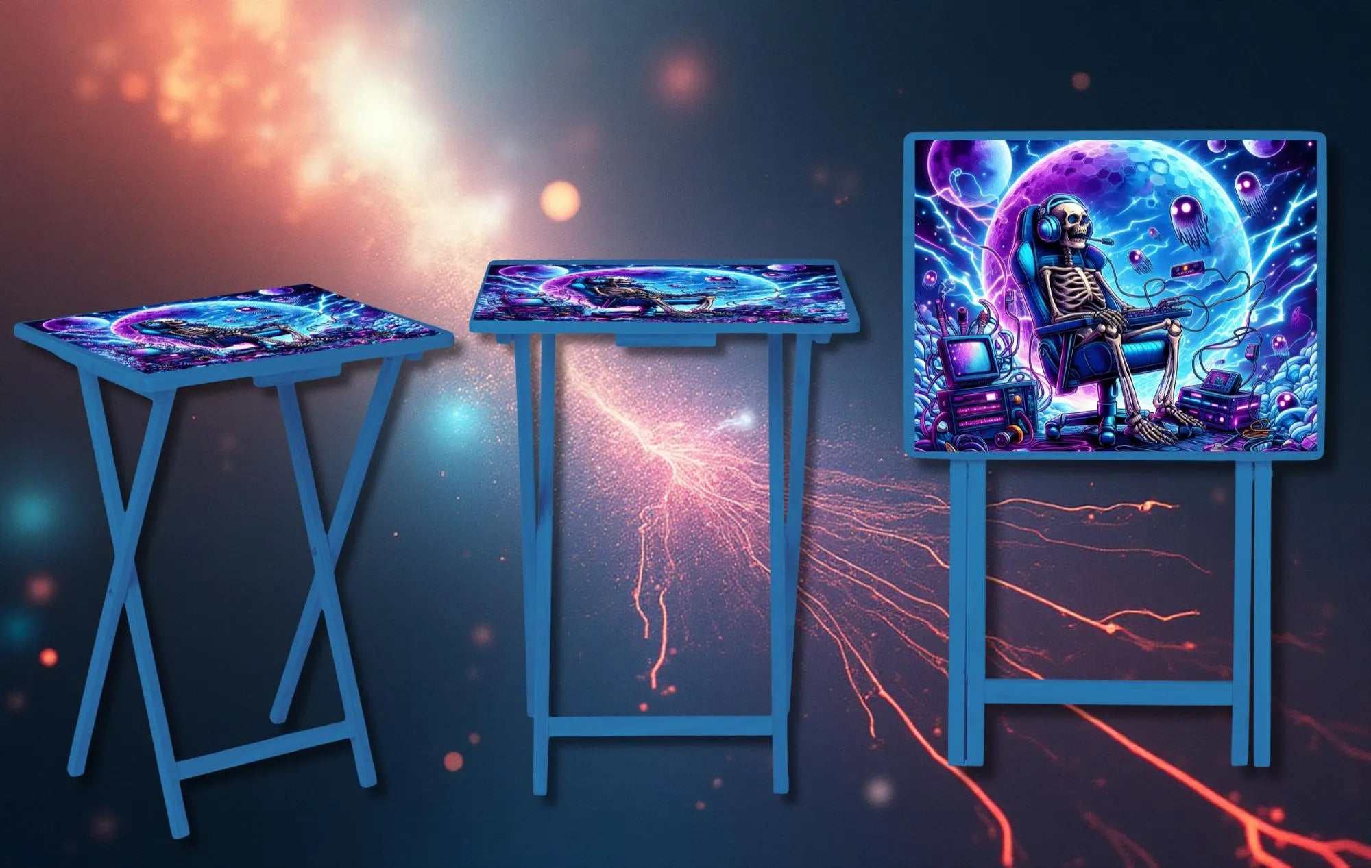 Gamer Foldable Wooden TV Tray or Bed tray/lap Desk, 2 Sizes and Multiple Images Available.