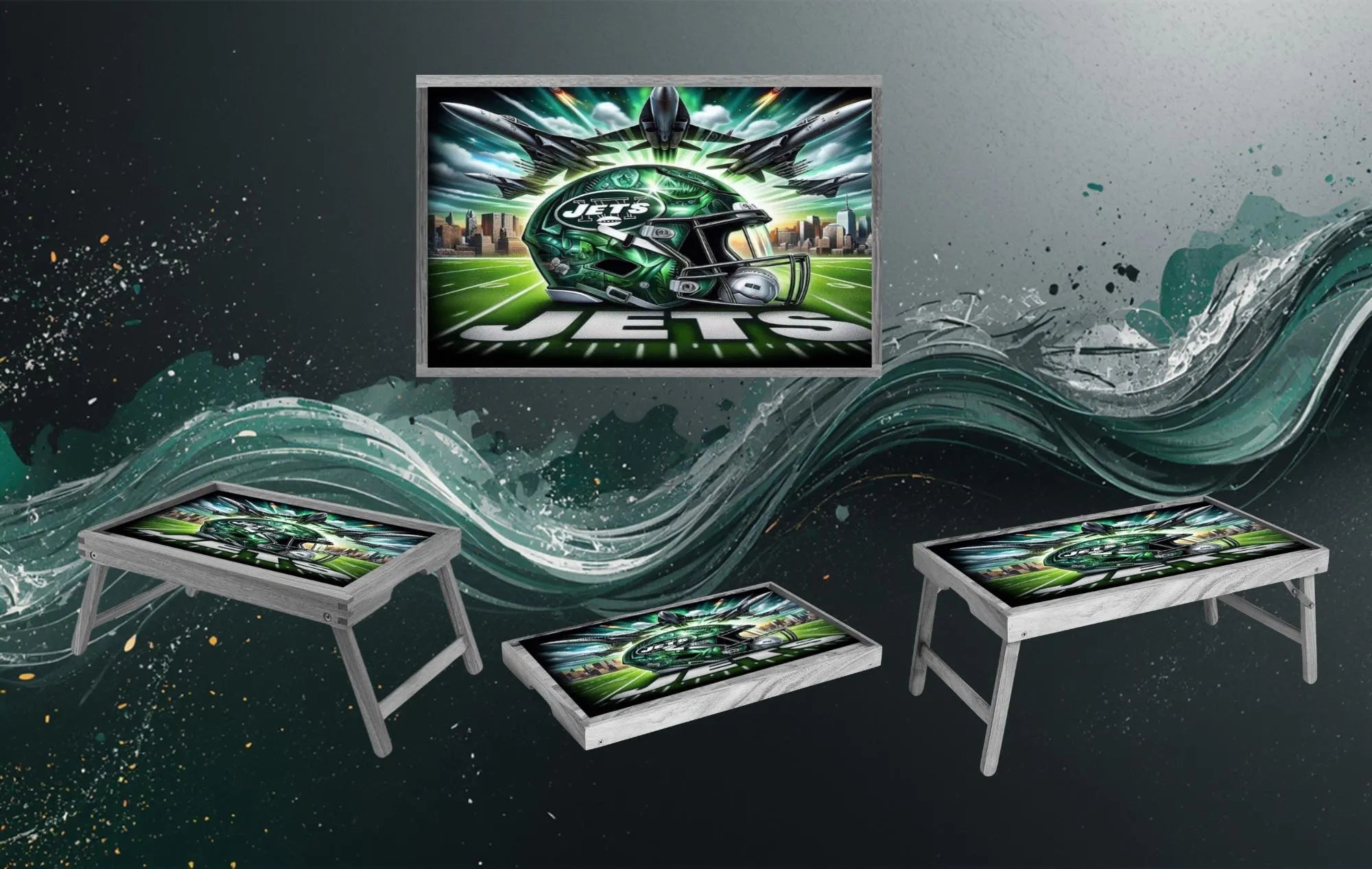 Sports Foldable Wooden TV Tray or Bed tray/lap Desk, 2 Sizes and Multiple Images Available.