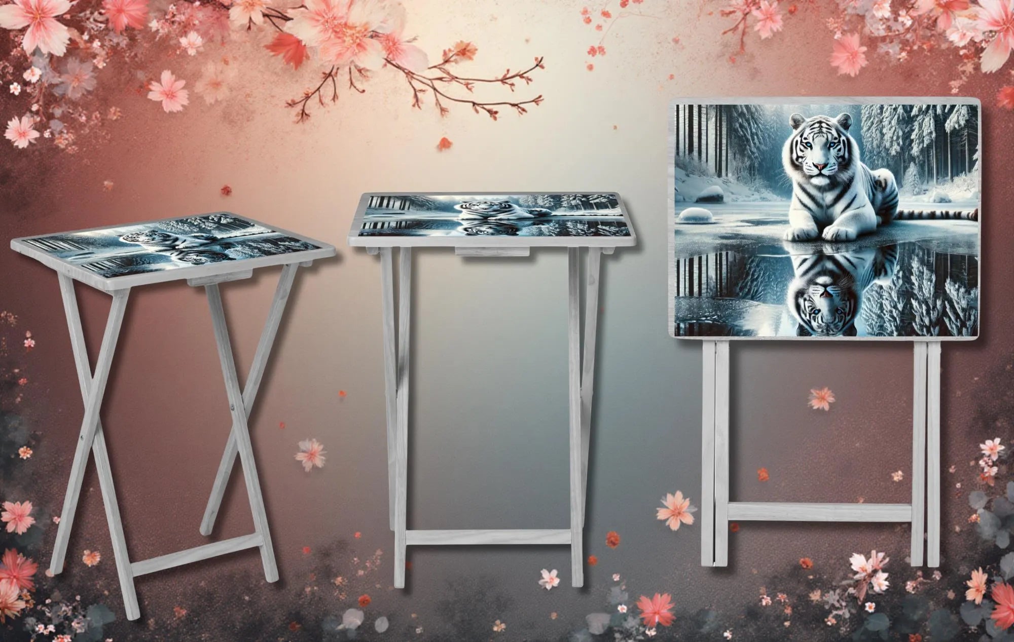 Large Cats Foldable Wooden TV Tray or Bed tray/lap Desk, 2 Sizes and Multiple Images Available.
