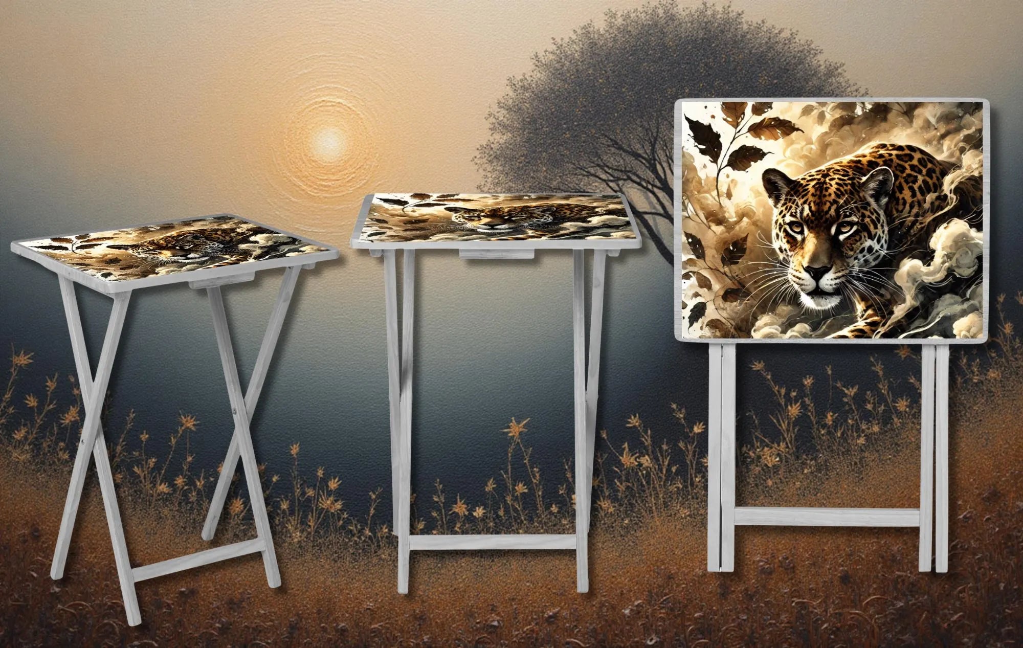 Large Cats Foldable Wooden TV Tray or Bed tray/lap Desk, 2 Sizes and Multiple Images Available.