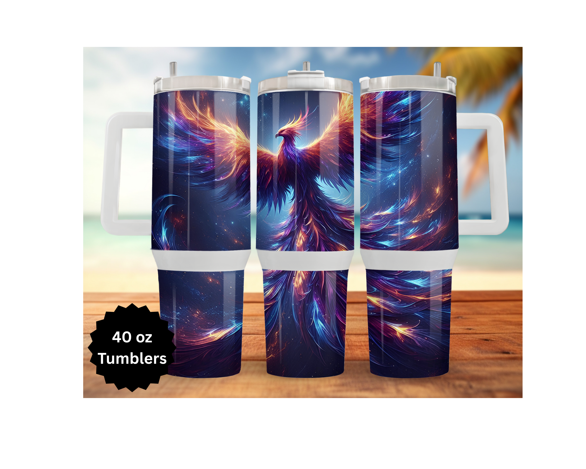 Phoenix Tumbler - Mythical Fire Bird Stainless Steel Tumbler