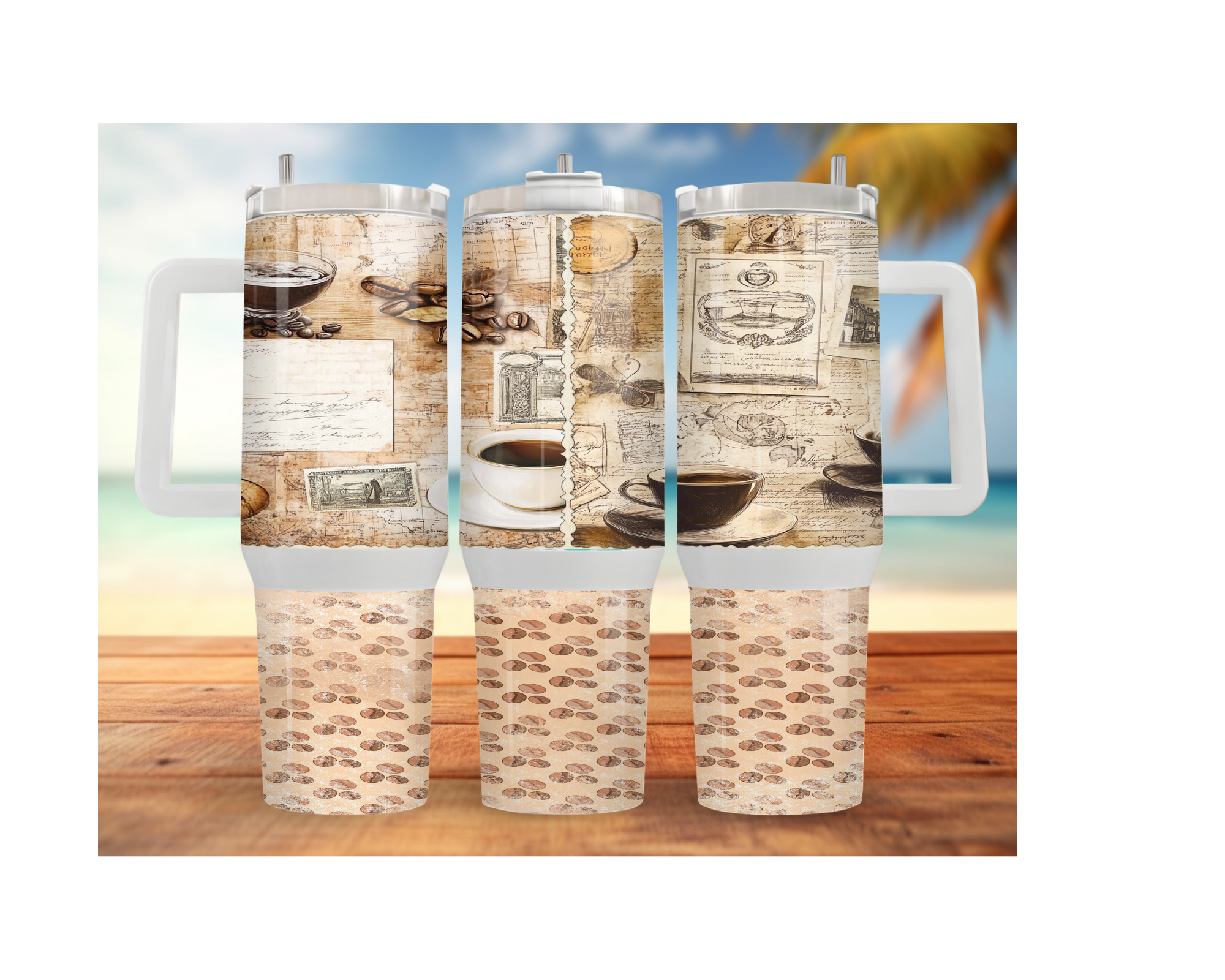 Rise & Grind XL 30 and 40 oz Coffee Themed Stainless-Steel Tumblers. Multiple Sizes and Images Available.