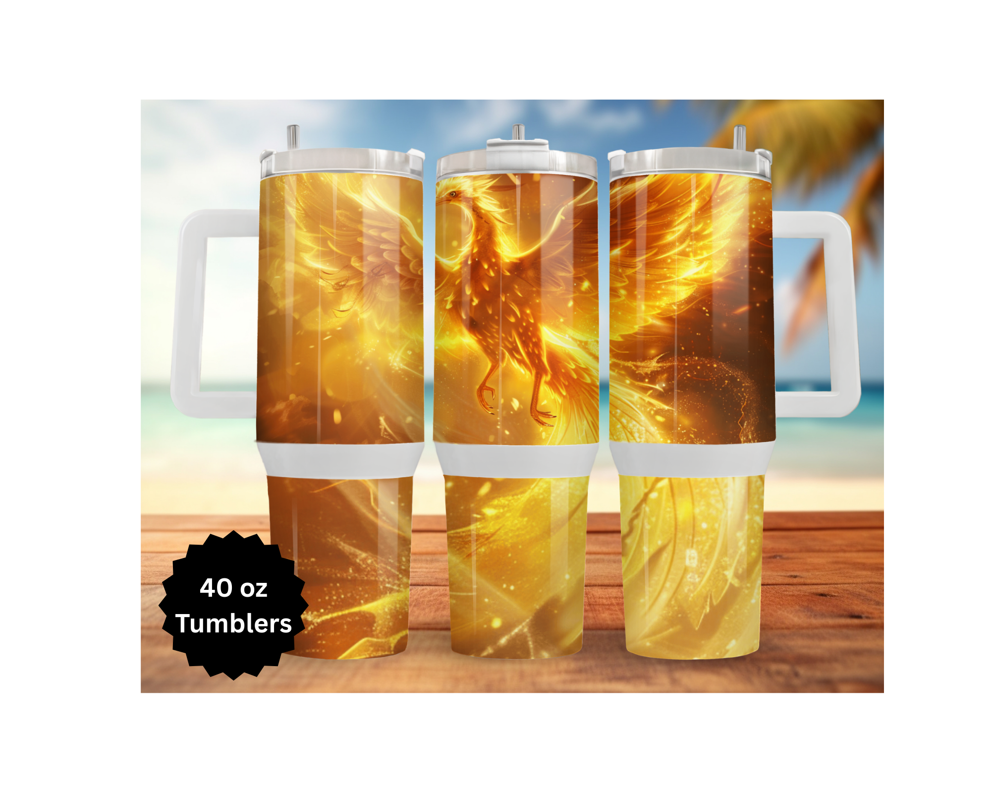 Phoenix Tumbler - Mythical Fire Bird Stainless Steel Tumbler