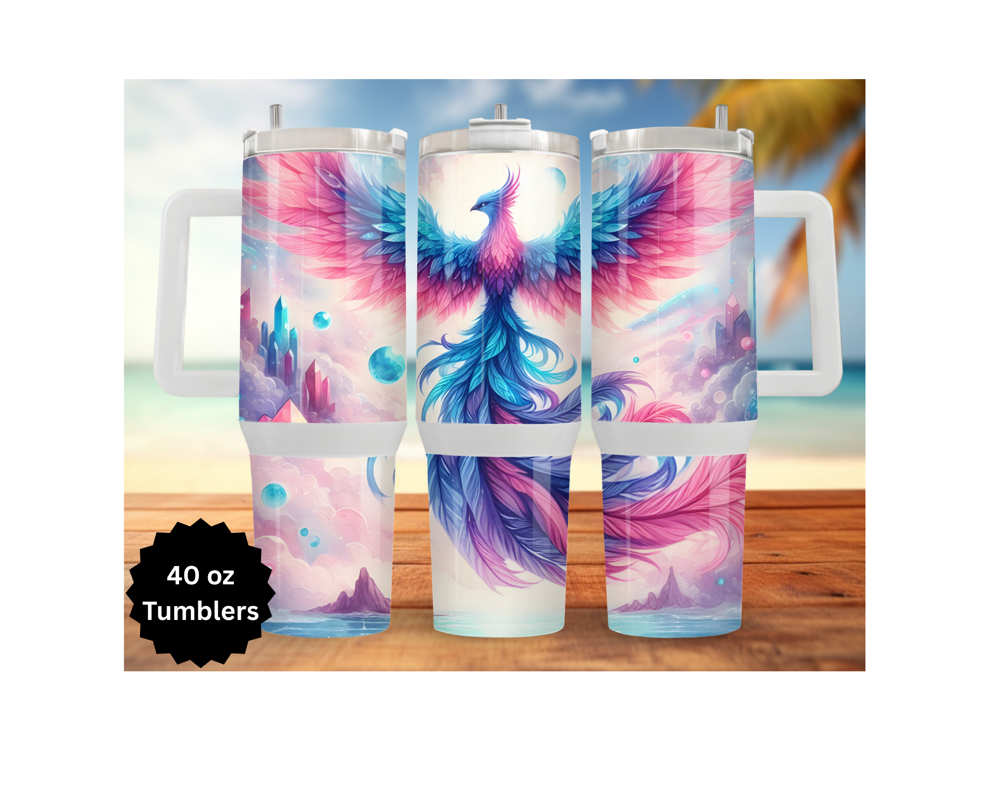Phoenix Tumbler - Mythical Fire Bird Stainless Steel Tumbler