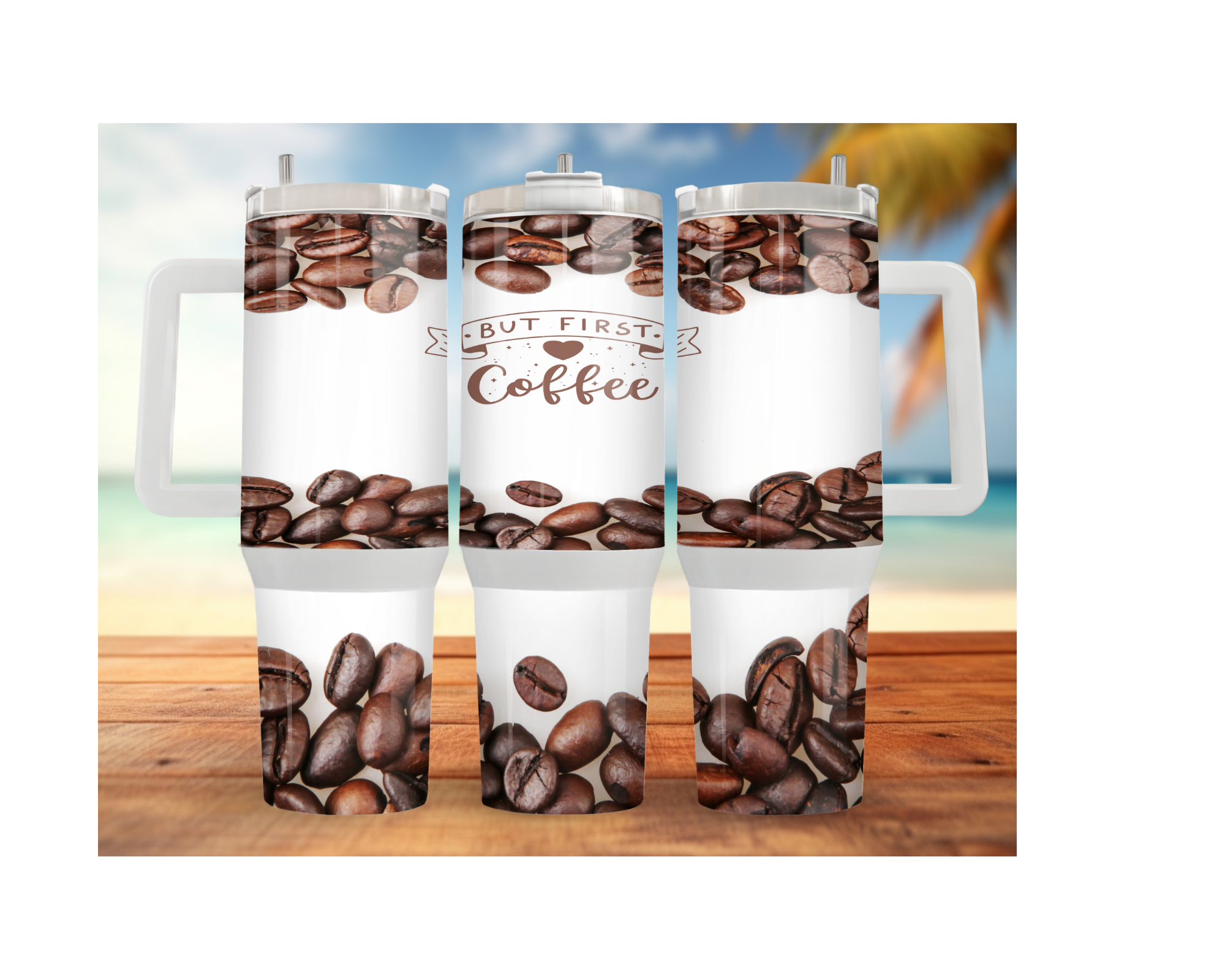 Rise & Grind XL 30 and 40 oz Coffee Themed Stainless-Steel Tumblers. Multiple Sizes and Images Available.