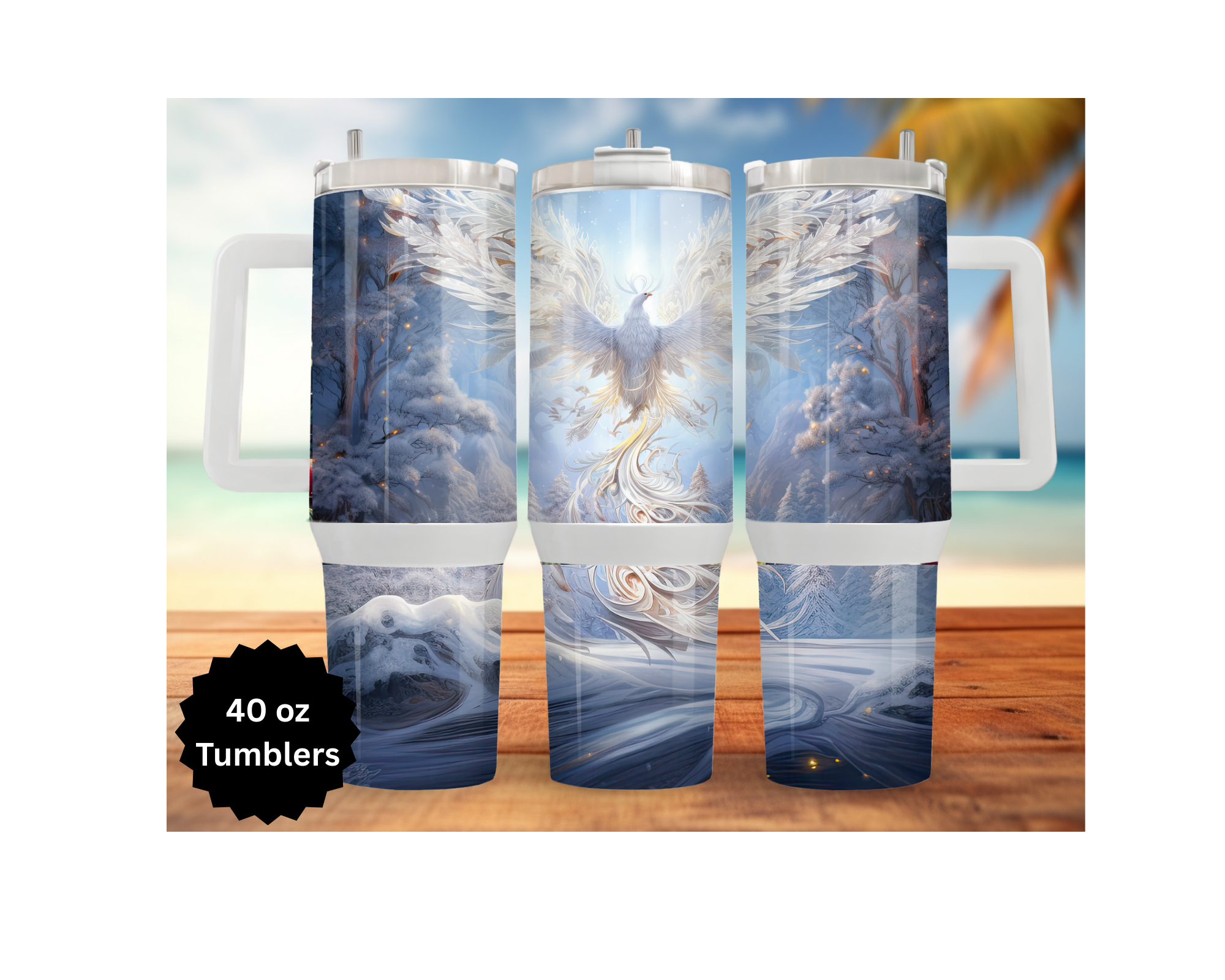 Phoenix Tumbler - Mythical Fire Bird Stainless Steel Tumbler