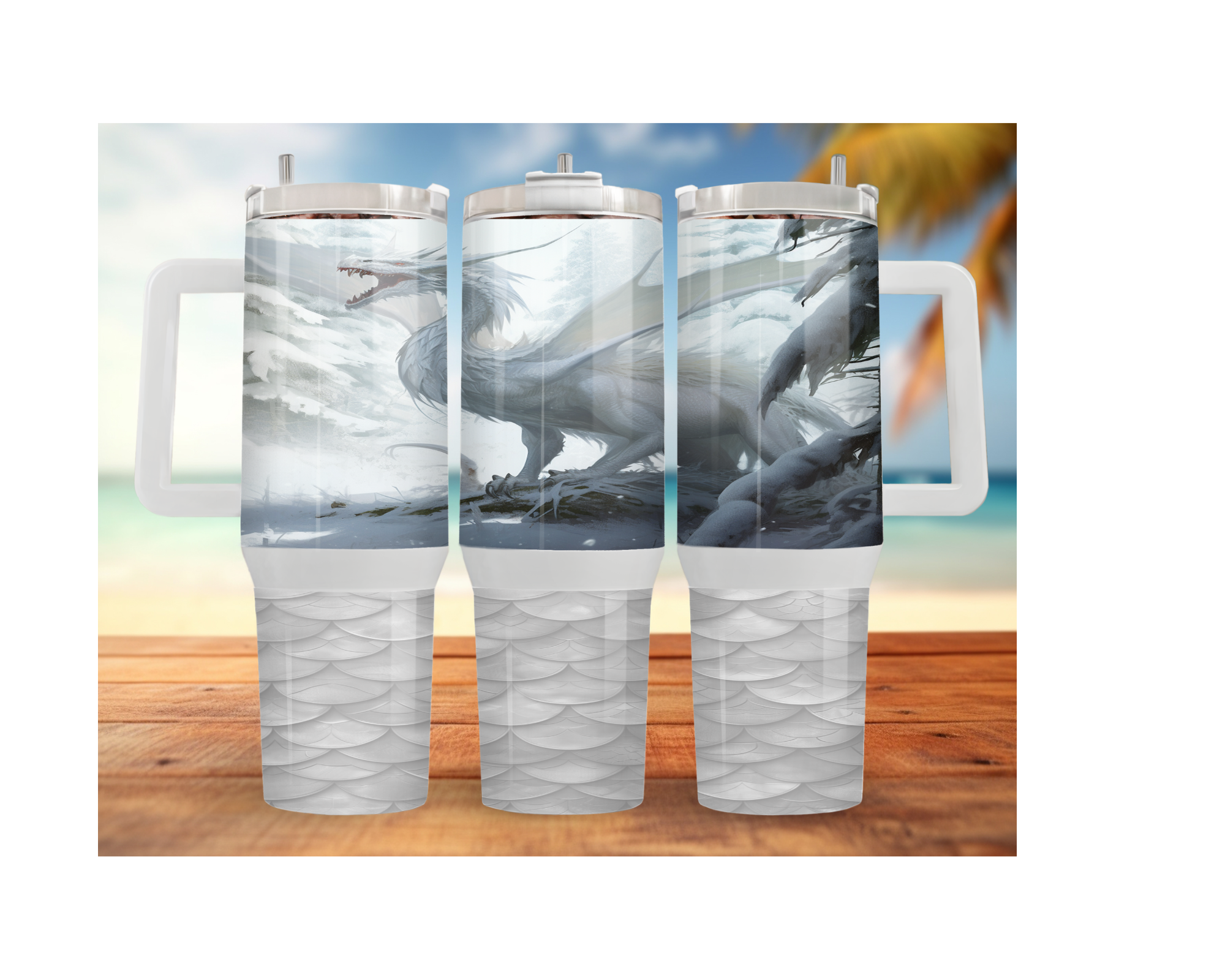 Dragon Stainless Steel Tumblers Stay hydrated like a warrior with striking dragon artwork and insulated duality.  Multiple Sizes and Images Available.