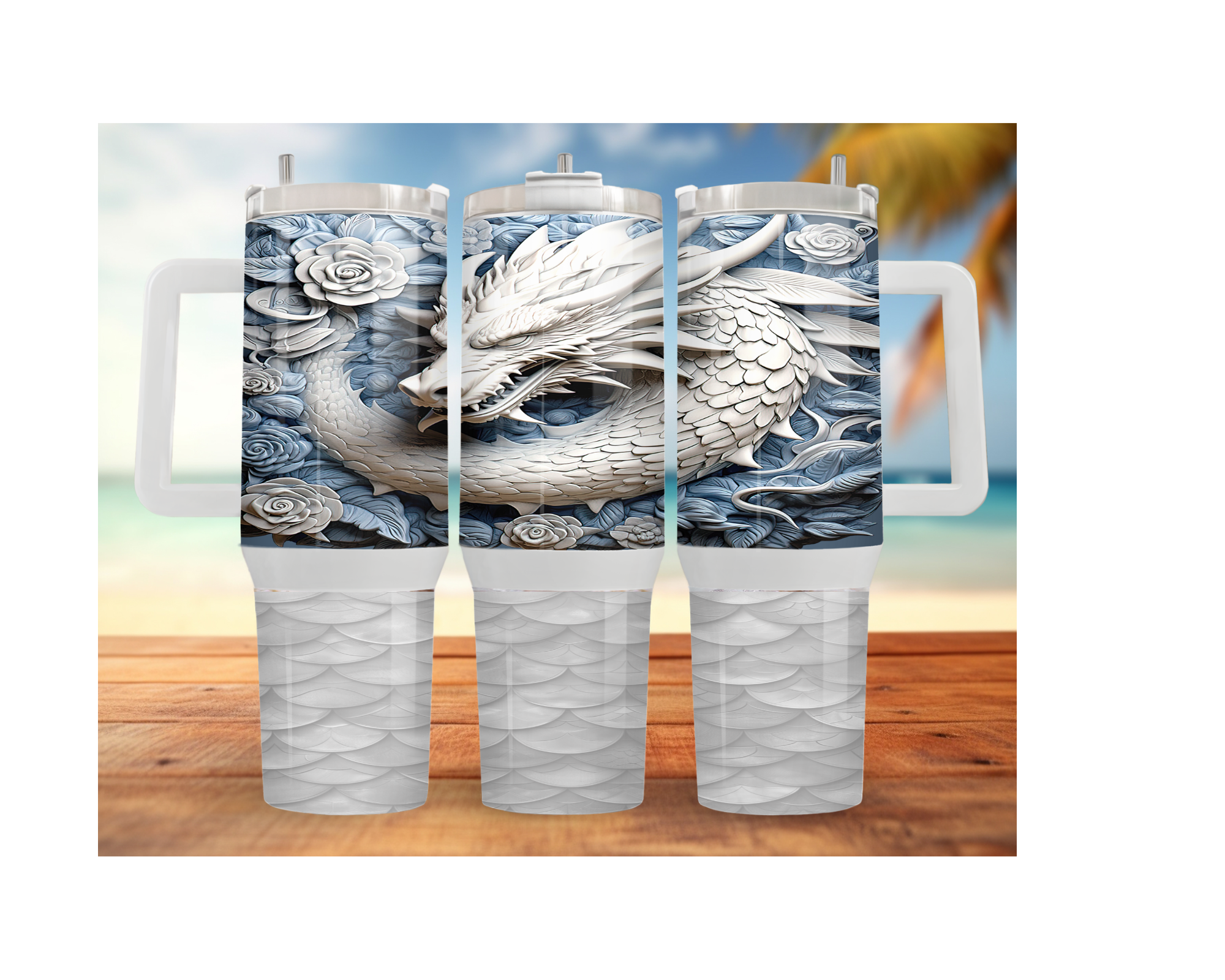 Dragon Stainless Steel Tumblers Stay hydrated like a warrior with striking dragon artwork and insulated duality.  Multiple Sizes and Images Available.