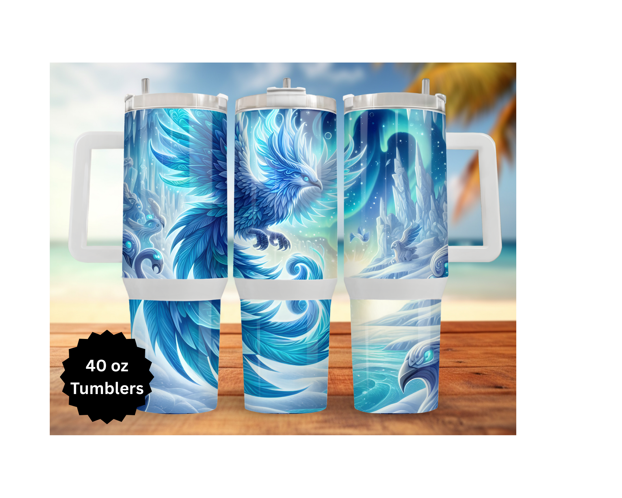 Phoenix Tumbler - Mythical Fire Bird Stainless Steel Tumbler