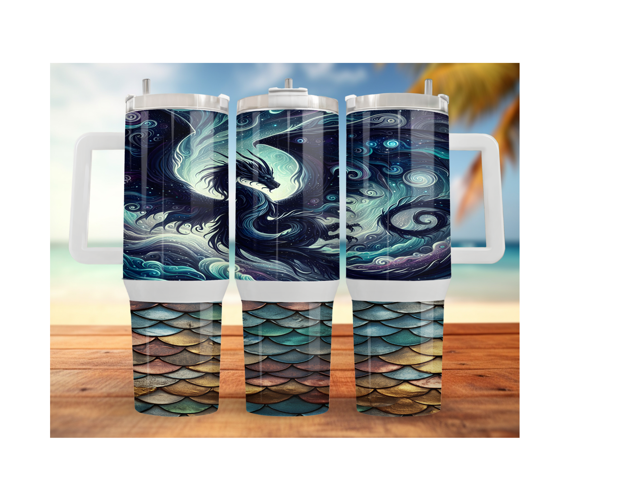 Dragon Stainless Steel Tumblers Stay hydrated like a warrior with striking dragon artwork and insulated duality.  Multiple Sizes and Images Available.