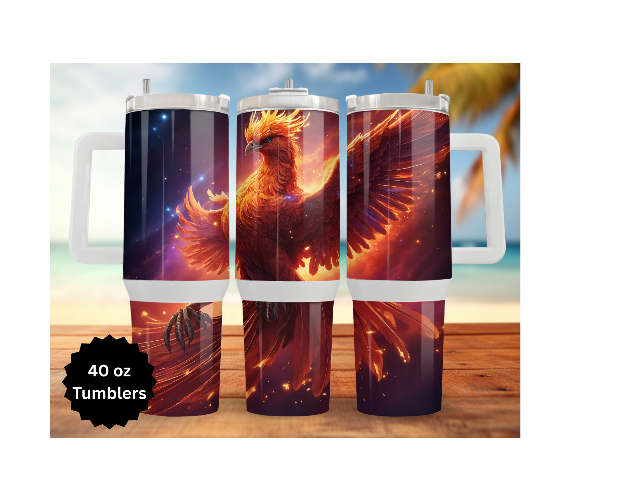 Phoenix Tumbler - Mythical Fire Bird Stainless Steel Tumbler