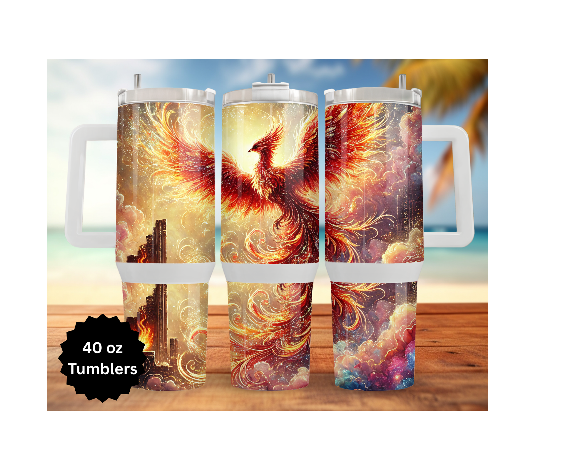 Phoenix Tumbler - Mythical Fire Bird Stainless Steel Tumbler