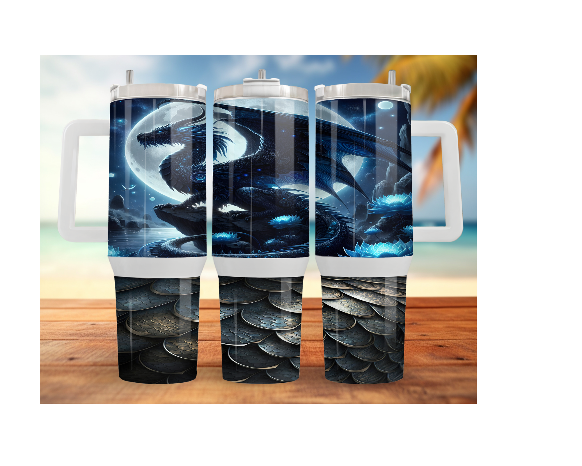 Dragon Stainless Steel Tumblers Stay hydrated like a warrior with striking dragon artwork and insulated duality.  Multiple Sizes and Images Available.
