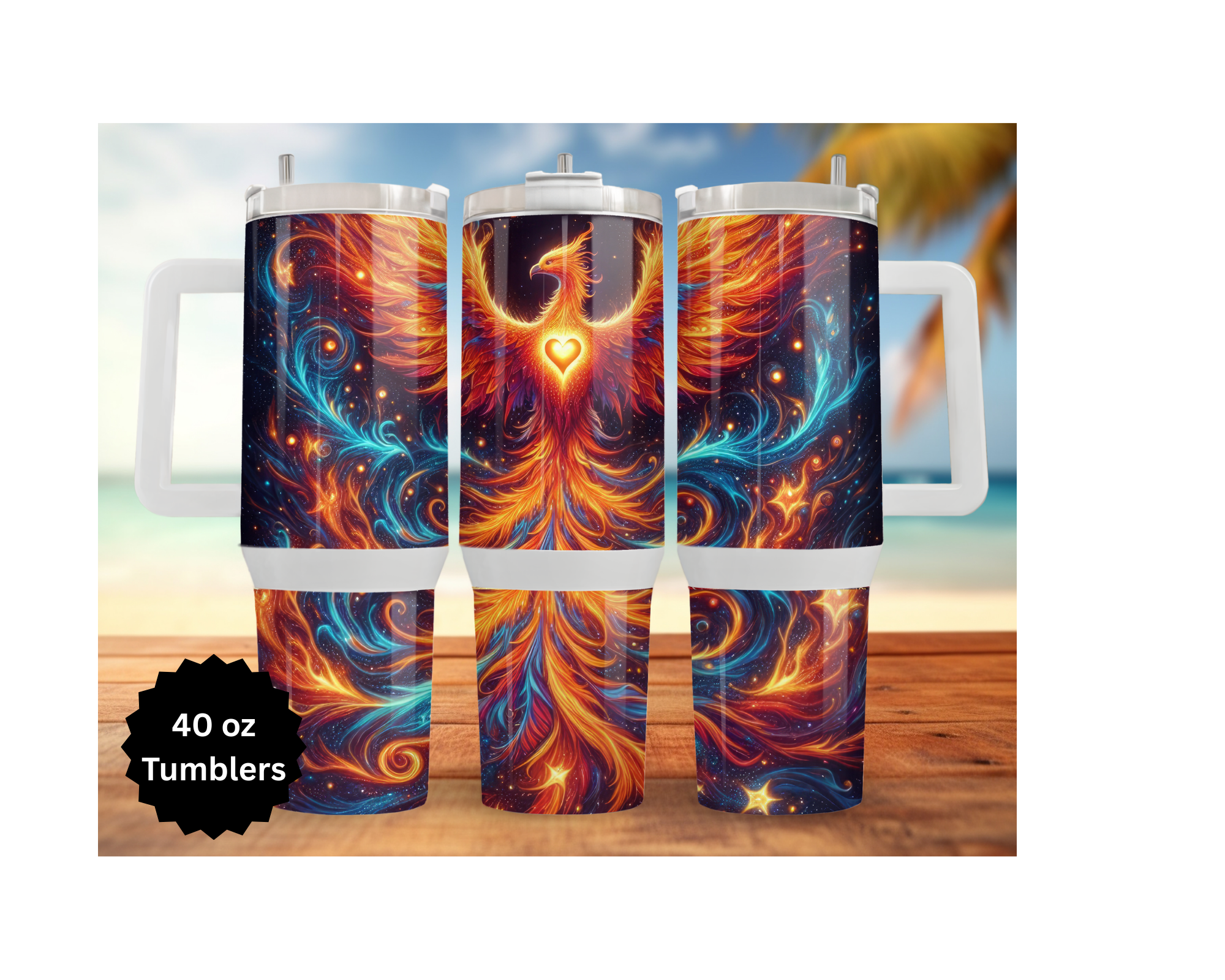 Phoenix Tumbler - Mythical Fire Bird Stainless Steel Tumbler