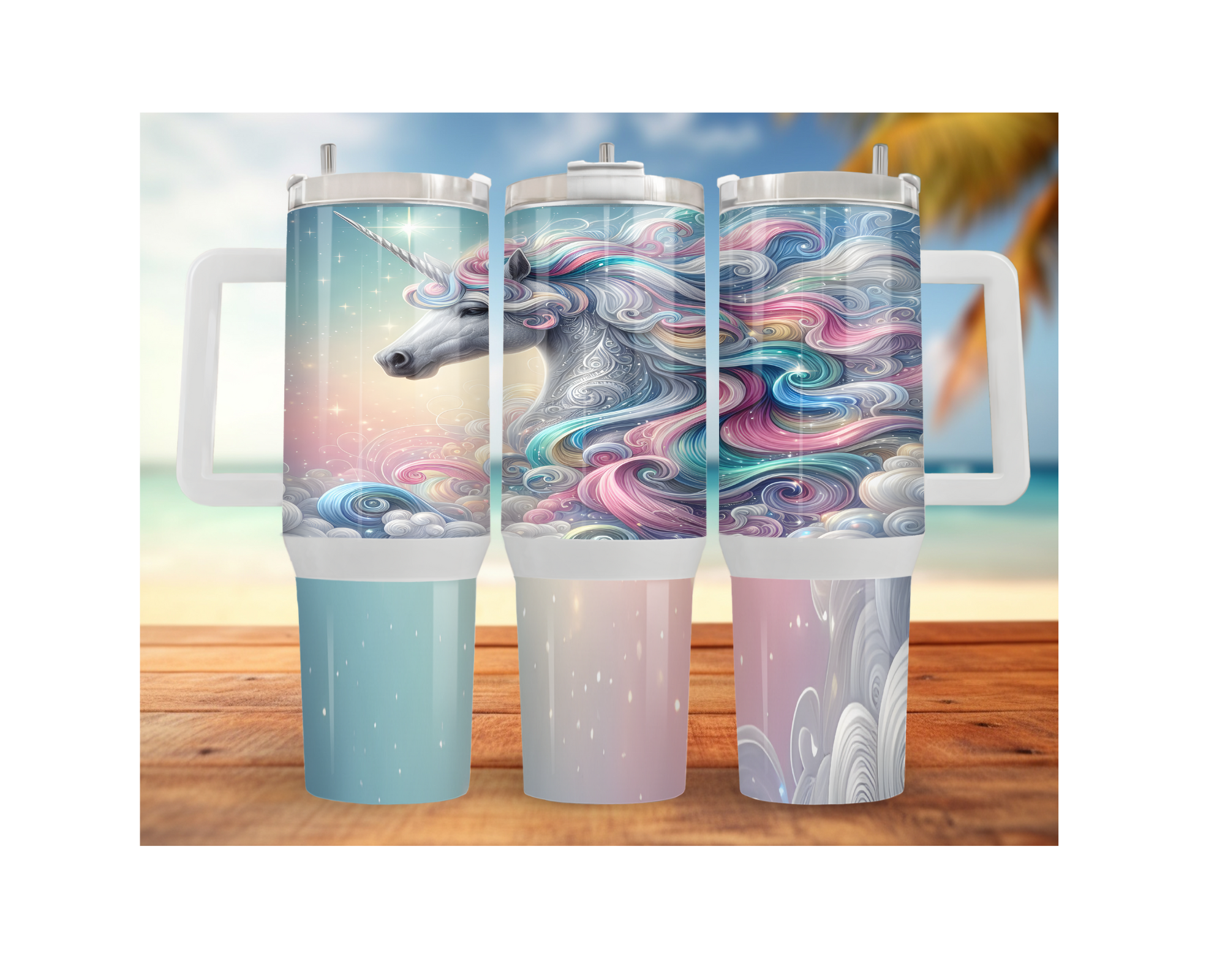Magical Unicorn Stainless Steel Tumblers. Multiple Sizes and Images Available.