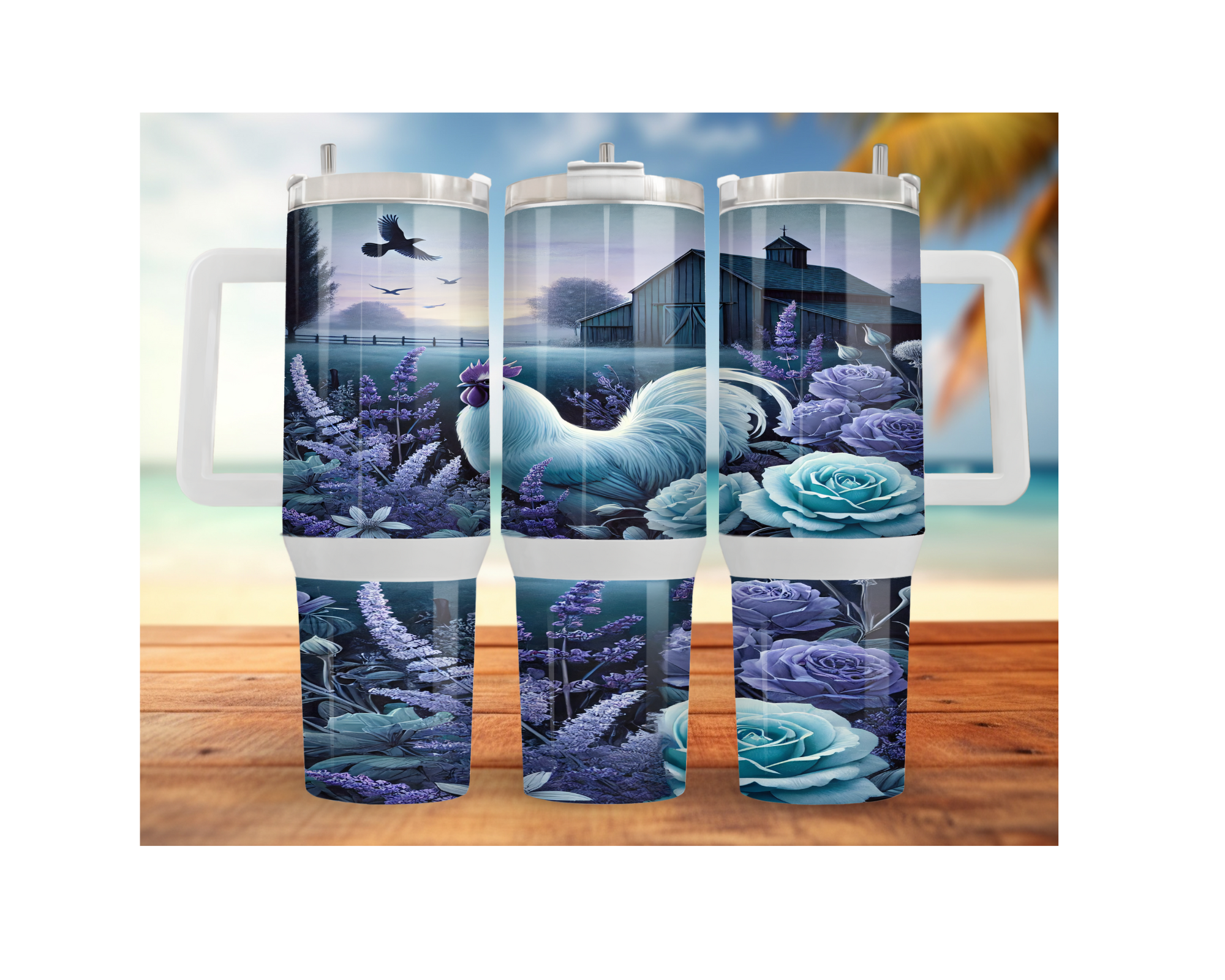 30- and 40-ounce Happy Hen Chicken Stainless Steel Tumblers. Multiple Sizes and Images Available.