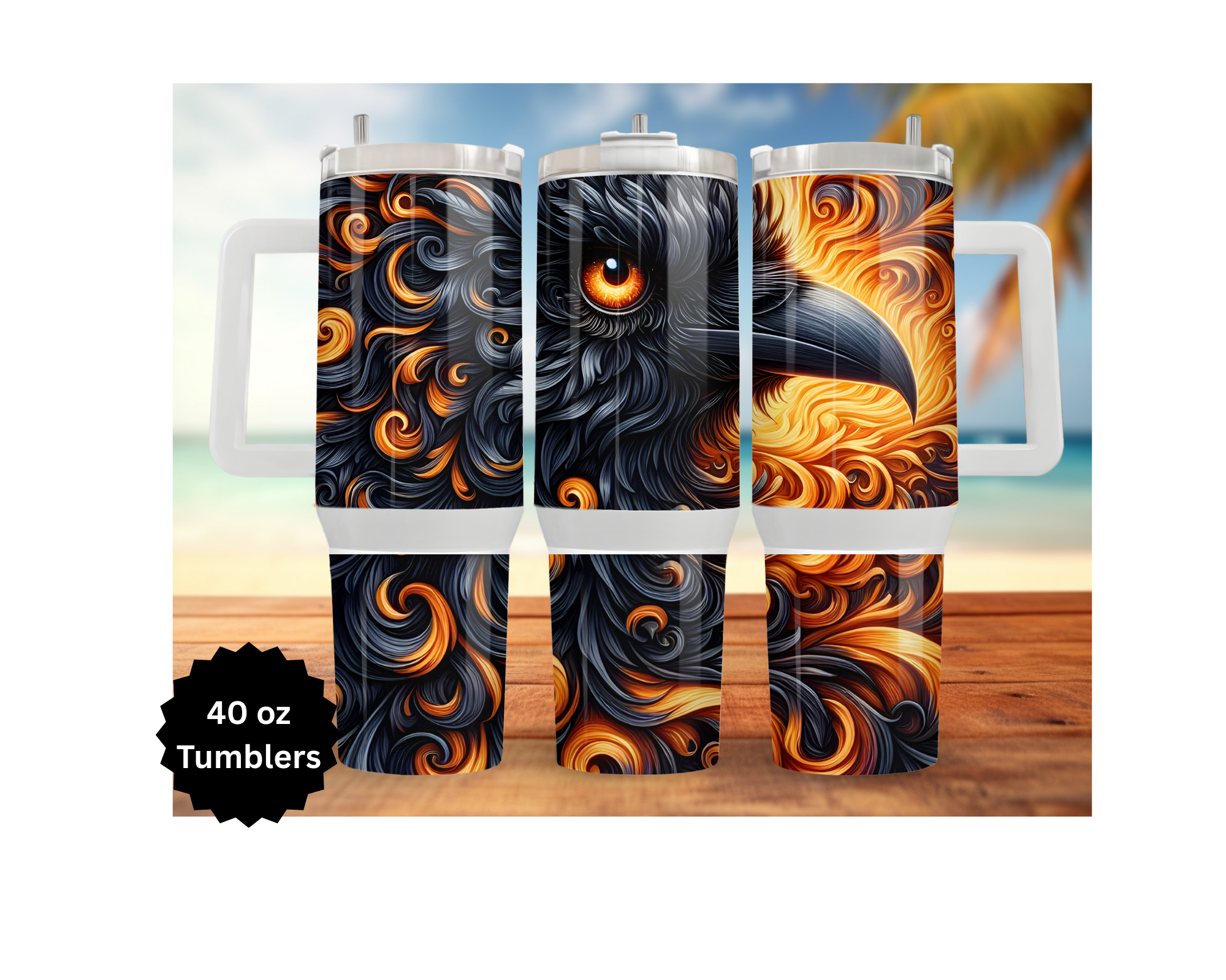 Phoenix Tumbler - Mythical Fire Bird Stainless Steel Tumbler