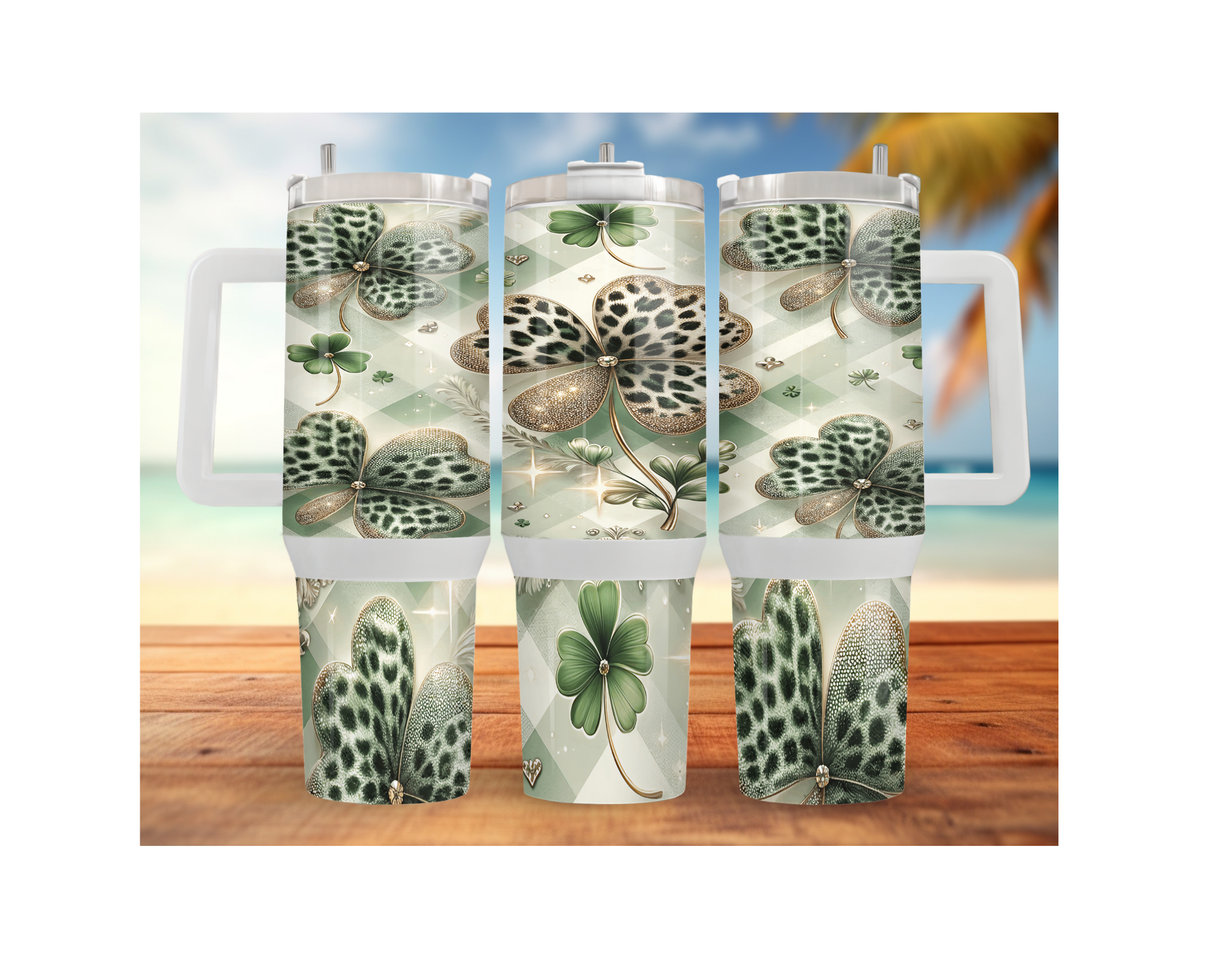 30 and 40 oz Shamrocks & Shenanigans St. Patty’s Day Tumbler. Multiple Sizes and Images Available.