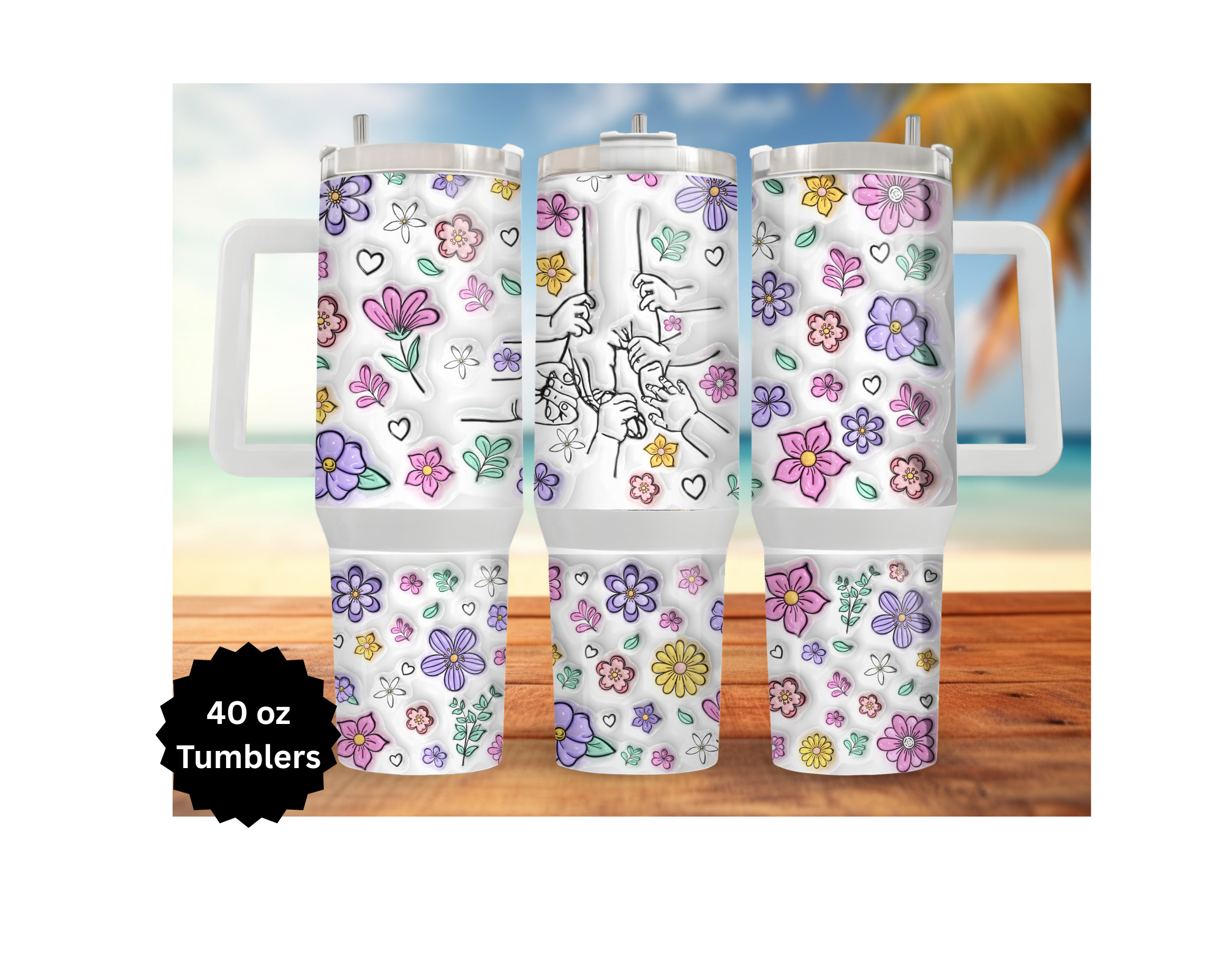 Mother's Day 30 and 40 oz Stainless-Steel Tumblers. Humans and Paws