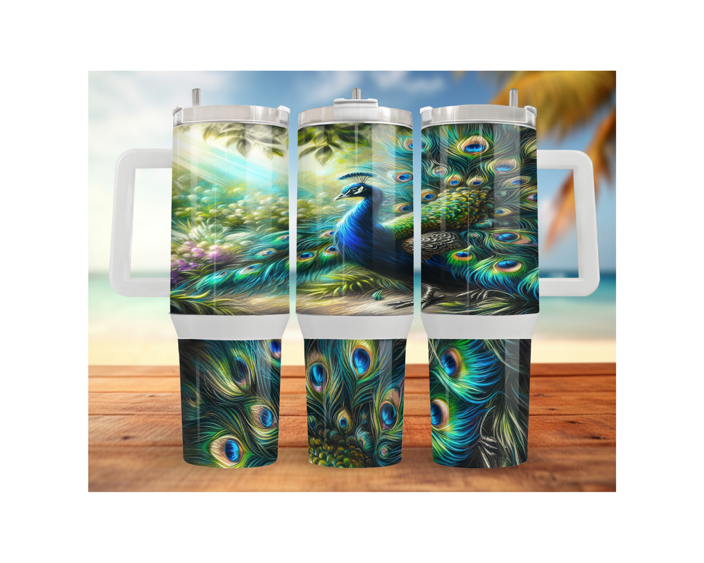 Peacock Stainless Steel Tumblers. Multiple Sizes and Images Available. Stay hydrated — and stay fabulous — with your peacock tumbler