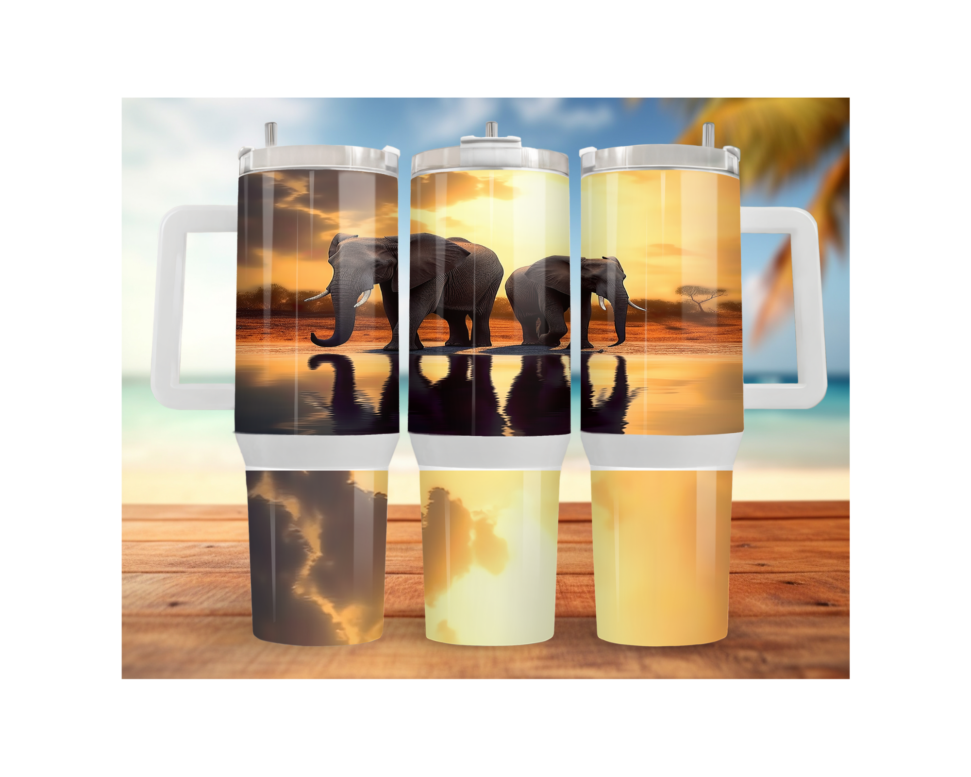 Wise & Wonderful Elephant Tumbler 30 and 40 oz Stainless-Steel Tumblers. Multiple Sizes and Images Available.