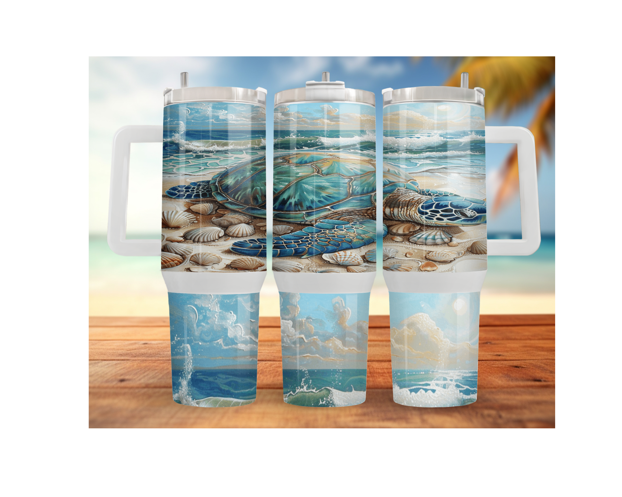 30 and 40 oz Ocean Explorer Sea Turtle Stainless Steel Tumblers. Multiple Sizes and Images Available.