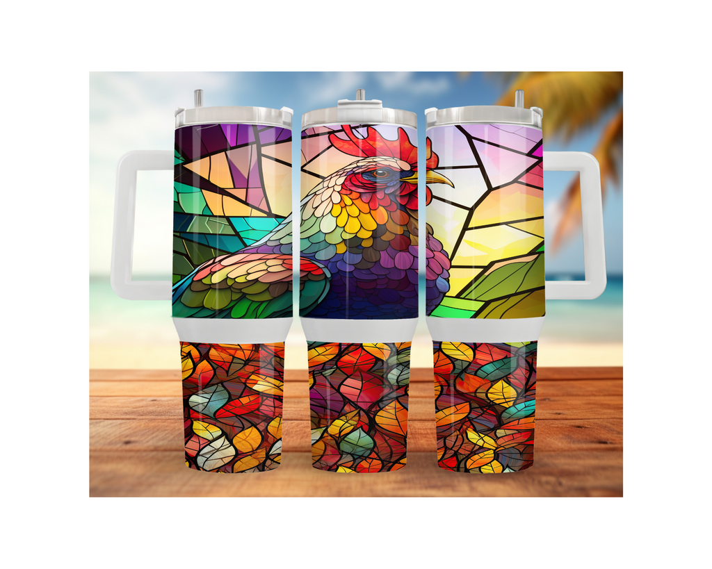 30- and 40-ounce Happy Hen Chicken Stainless Steel Tumblers. Multiple Sizes and Images Available.
