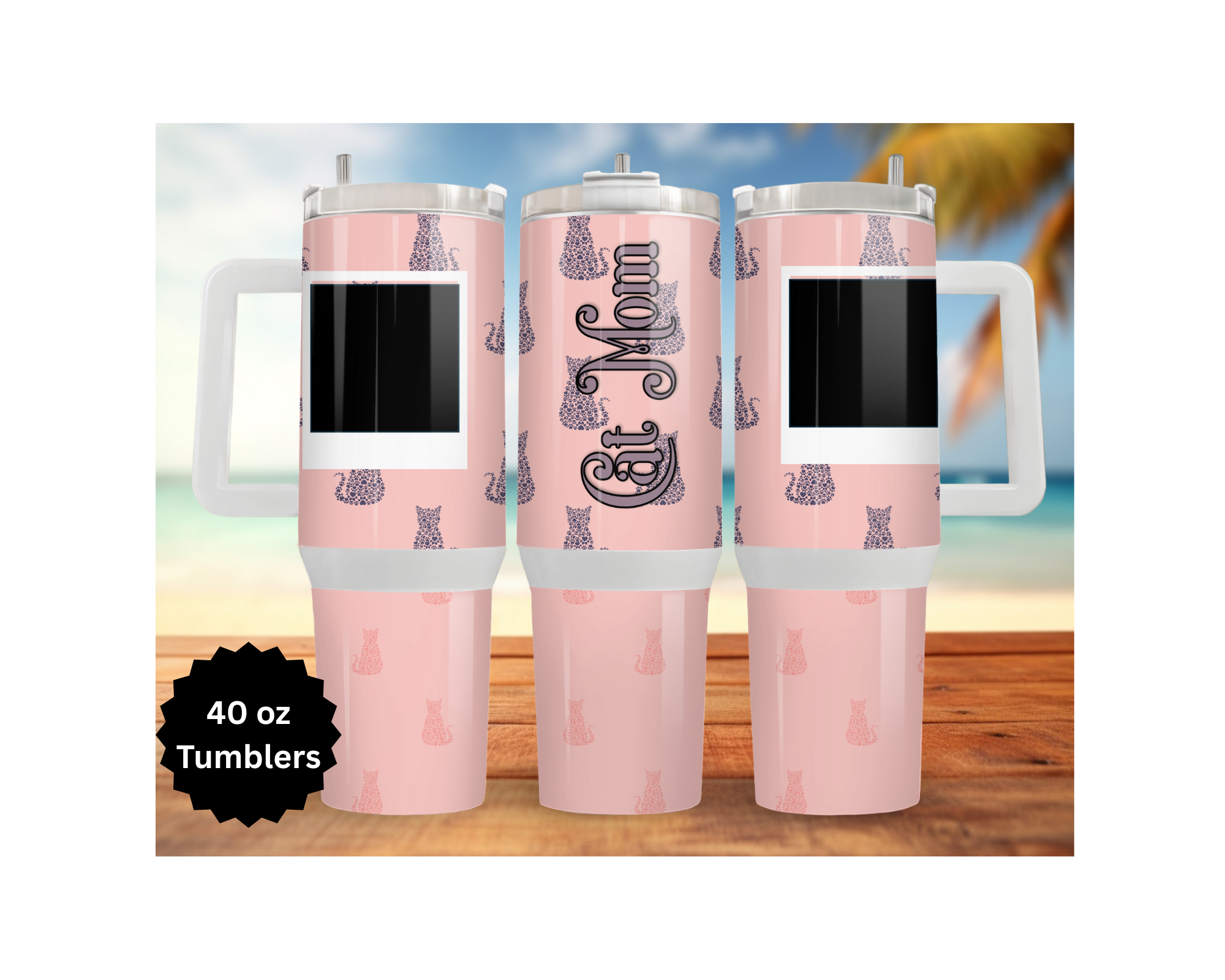 Mother's Day 30 and 40 oz Stainless-Steel Tumblers. Humans and Paws