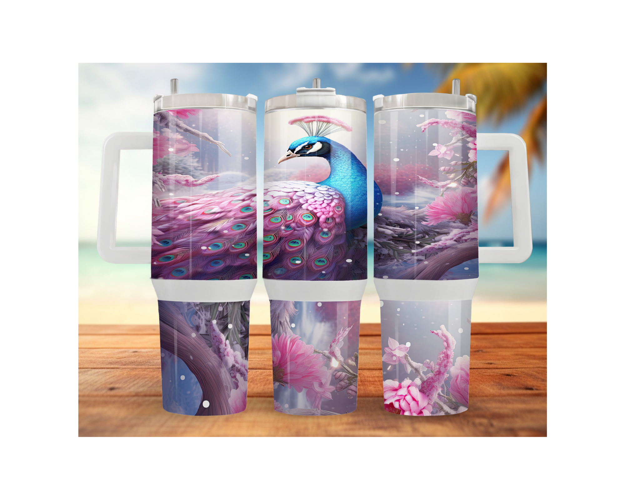 Peacock Stainless Steel Tumblers. Multiple Sizes and Images Available. Stay hydrated — and stay fabulous — with your peacock tumbler