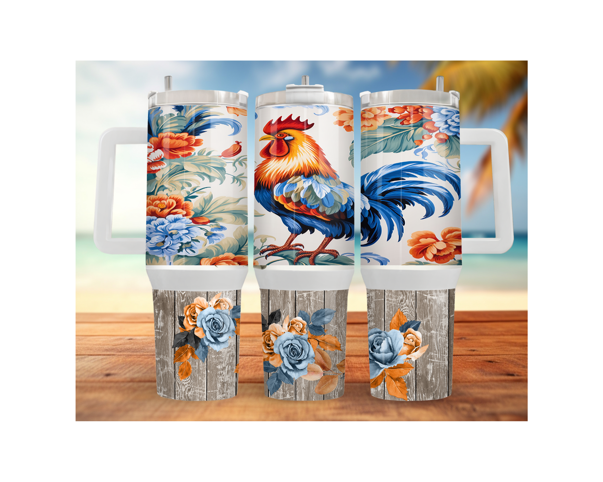 30- and 40-ounce Happy Hen Chicken Stainless Steel Tumblers. Multiple Sizes and Images Available.