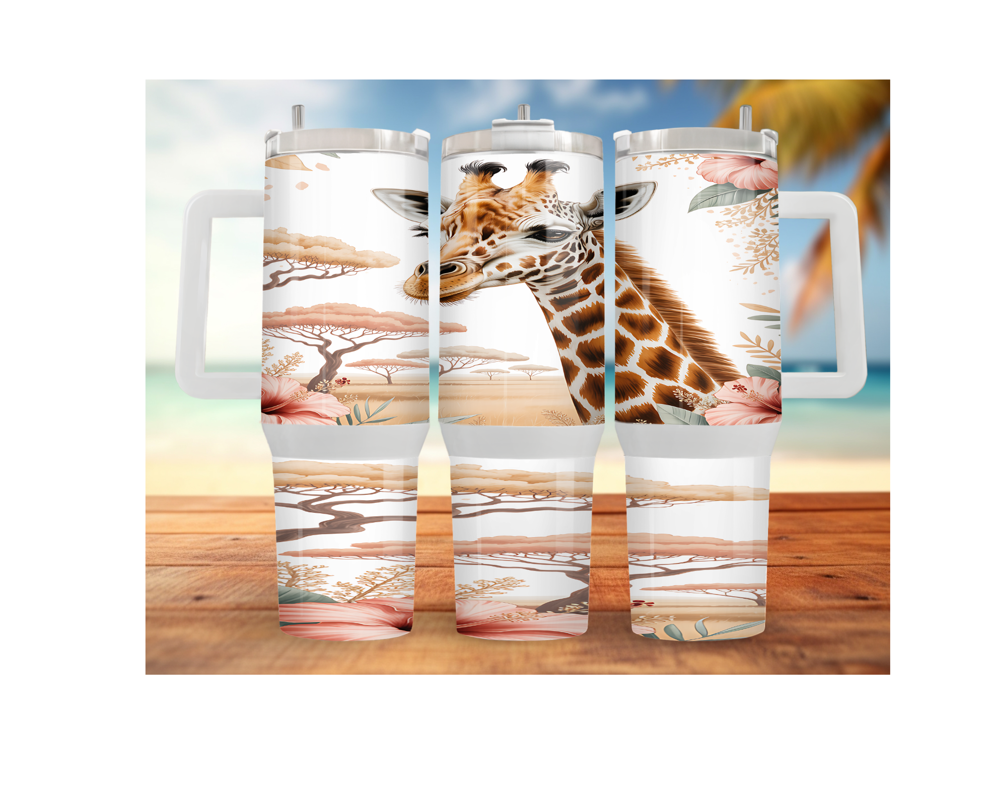 A long‑necked dose of hydration happiness, Giraffe 30- or 40-ounce Stainless Steel Tumblers. Multiple Sizes and Images Available.