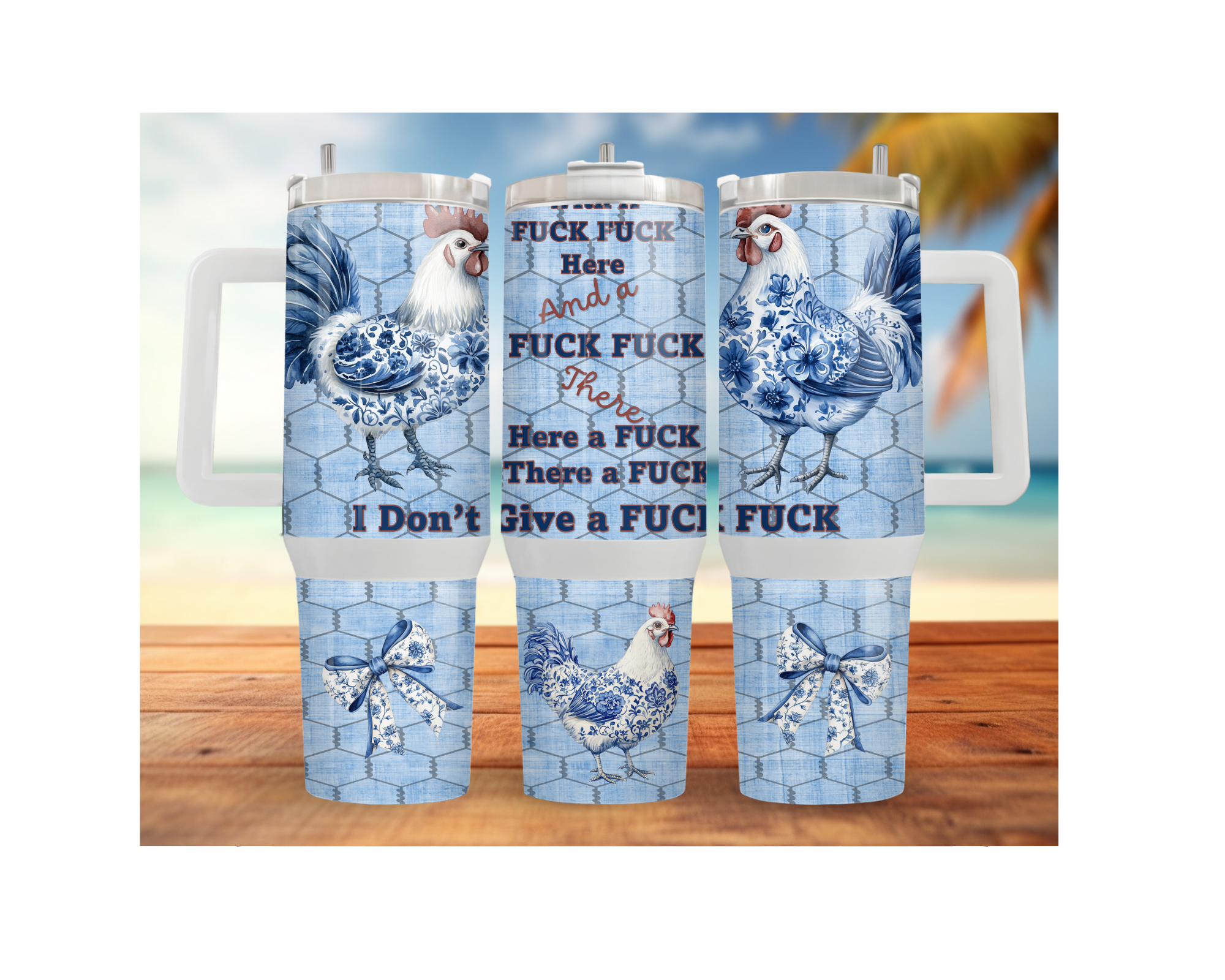 30- and 40-ounce Happy Hen Chicken Stainless Steel Tumblers. Multiple Sizes and Images Available.