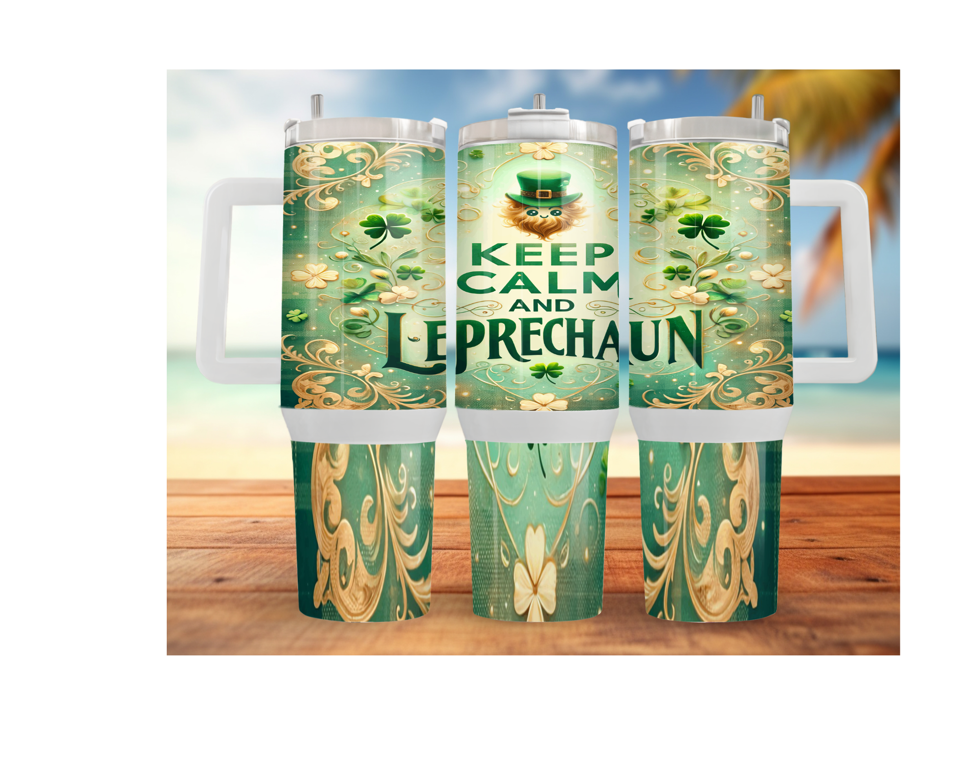 30 and 40 oz Shamrocks & Shenanigans St. Patty’s Day Tumbler. Multiple Sizes and Images Available.