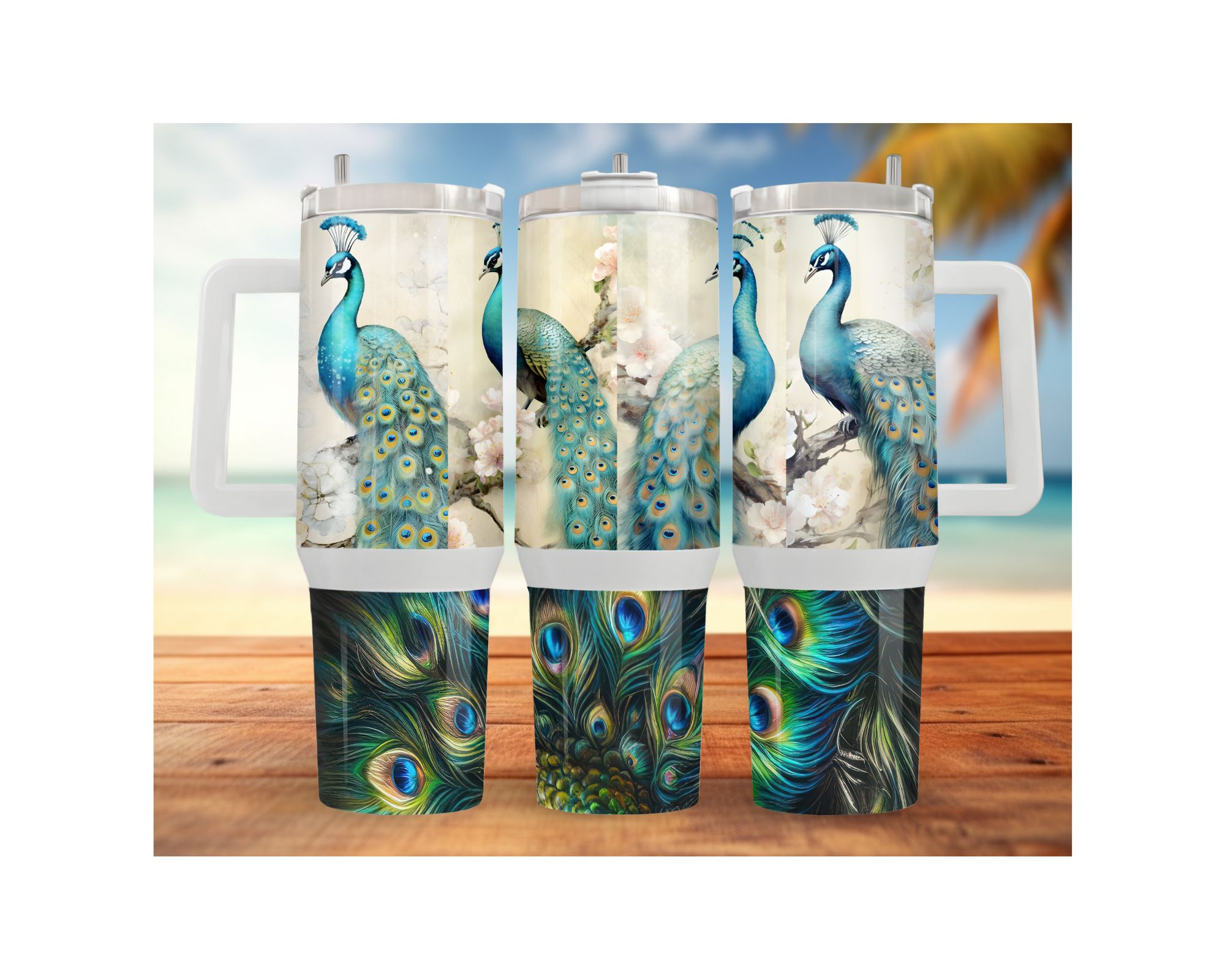 Peacock Stainless Steel Tumblers. Multiple Sizes and Images Available. Stay hydrated — and stay fabulous — with your peacock tumbler