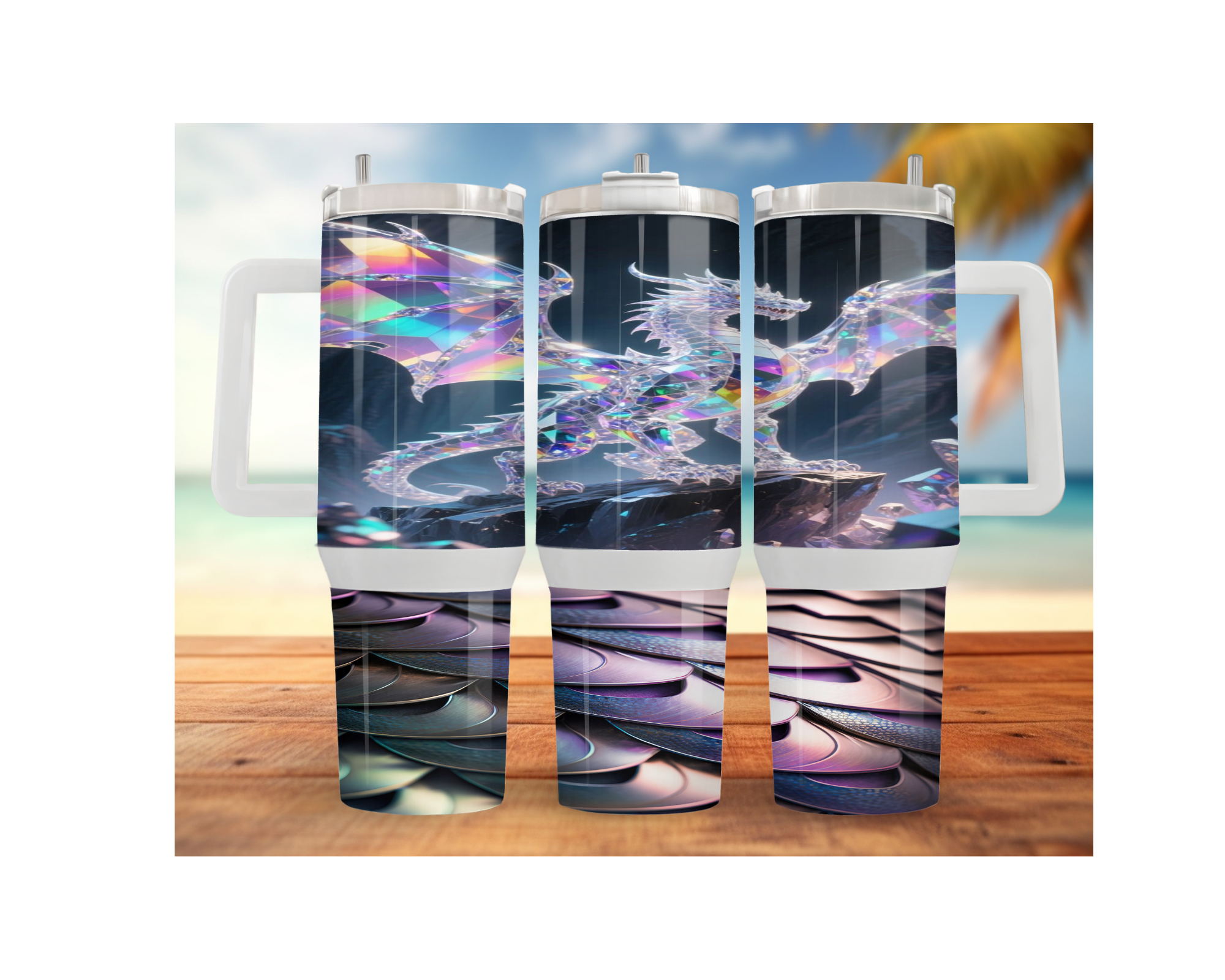 Dragon Stainless Steel Tumblers Stay hydrated like a warrior with striking dragon artwork and insulated duality.  Multiple Sizes and Images Available.