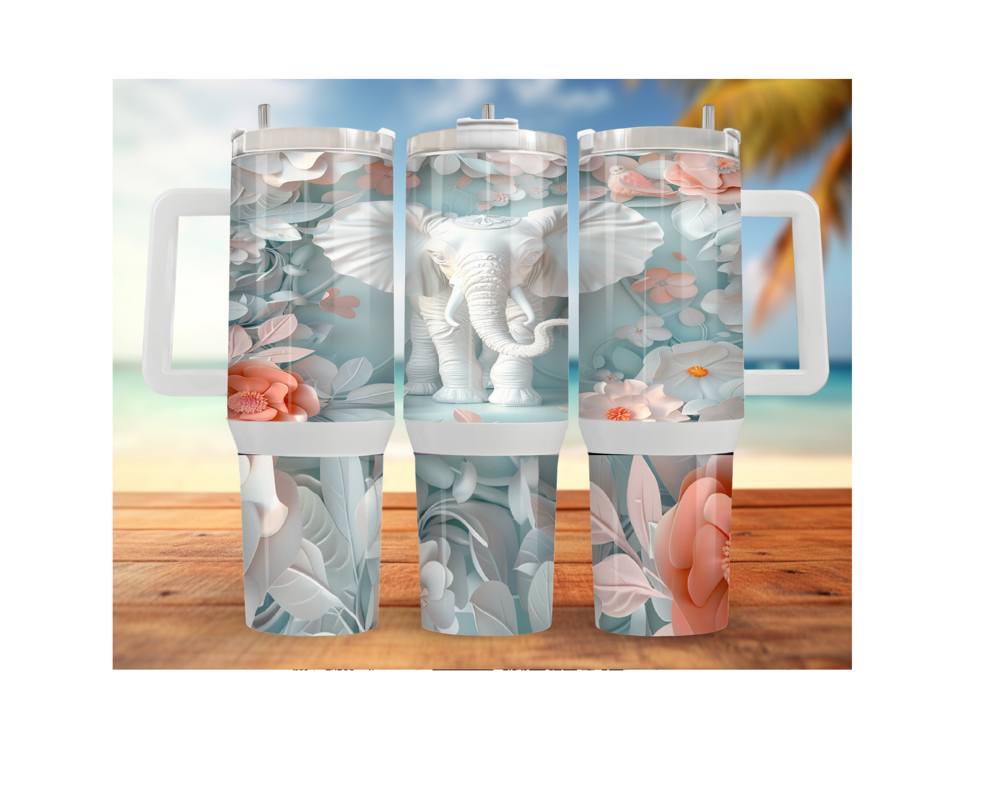 Wise & Wonderful Elephant Tumbler 30 and 40 oz Stainless-Steel Tumblers. Multiple Sizes and Images Available.