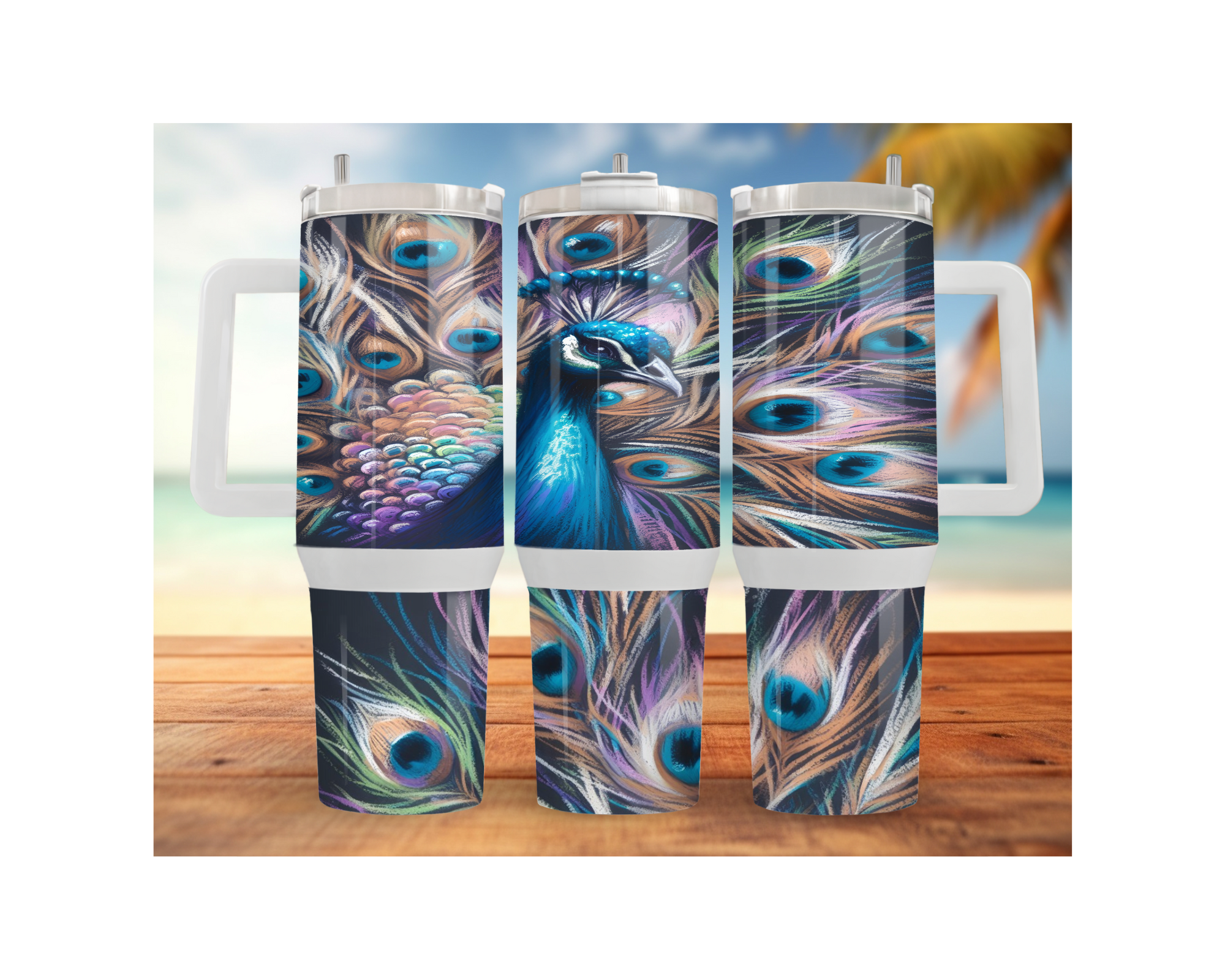 Peacock Stainless Steel Tumblers. Multiple Sizes and Images Available. Stay hydrated — and stay fabulous — with your peacock tumbler