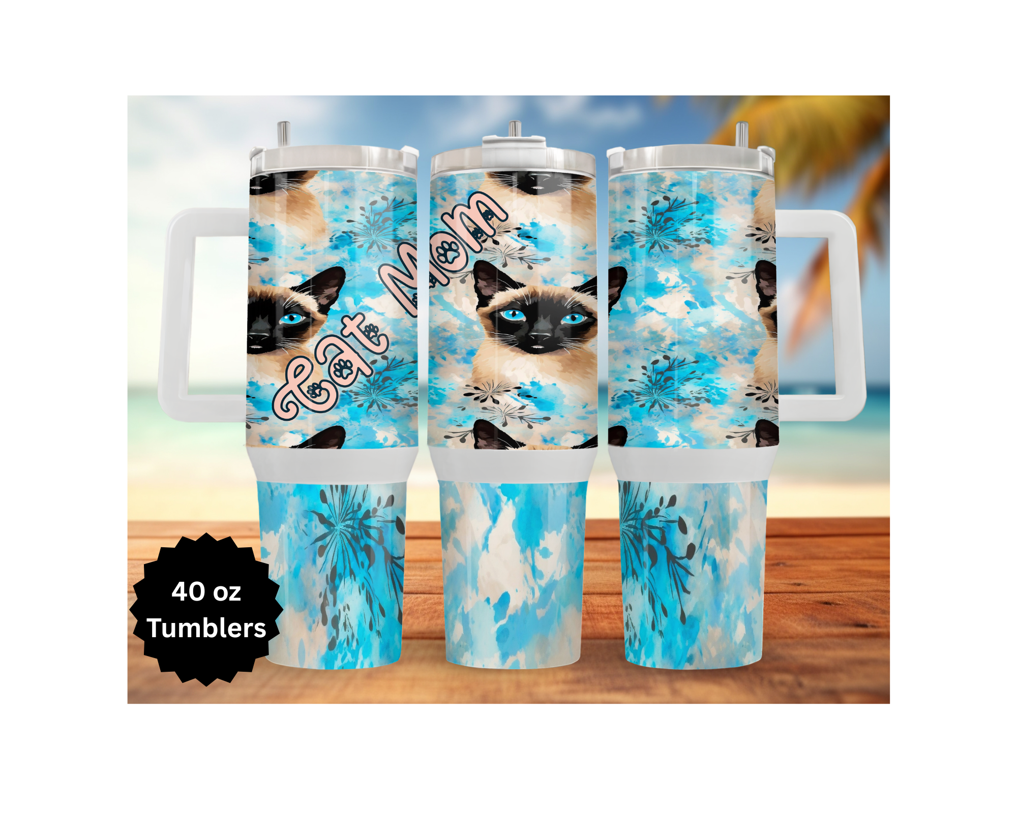 Mother's Day 30 and 40 oz Stainless-Steel Tumblers. Humans and Paws