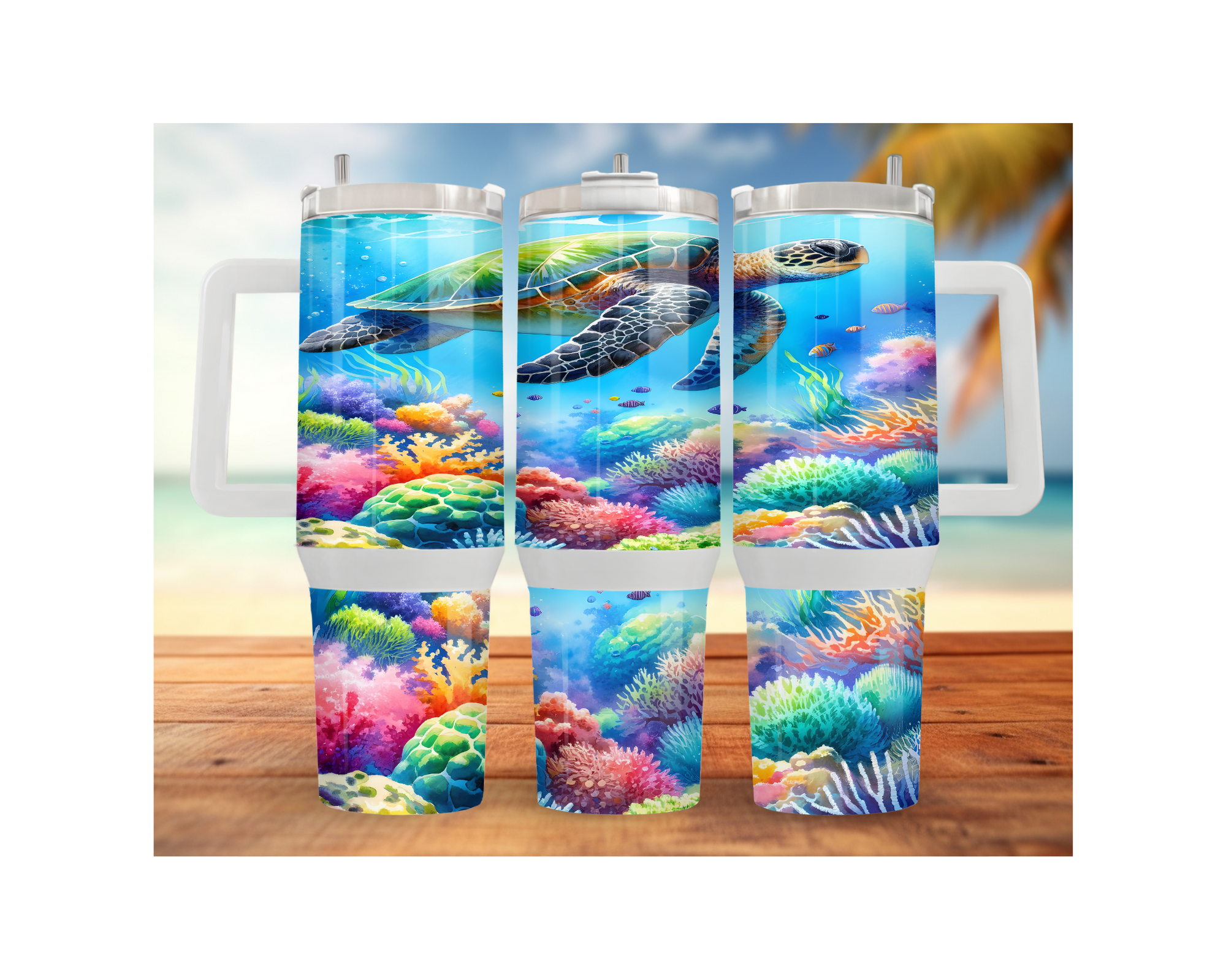 30 and 40 oz Ocean Explorer Sea Turtle Stainless Steel Tumblers. Multiple Sizes and Images Available.